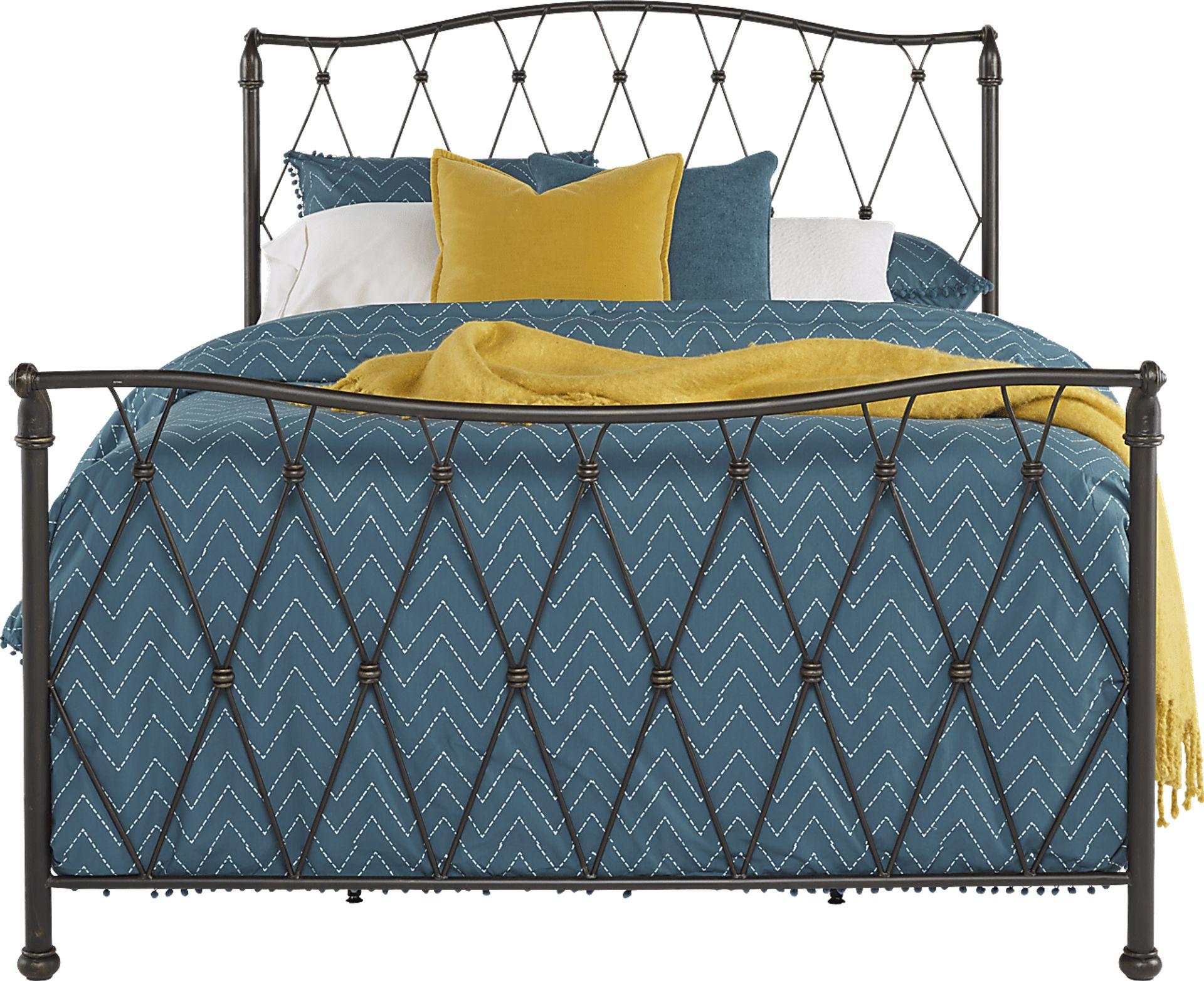 Mirella Bronze 3 Pc Queen Sleigh Bed - Image 1