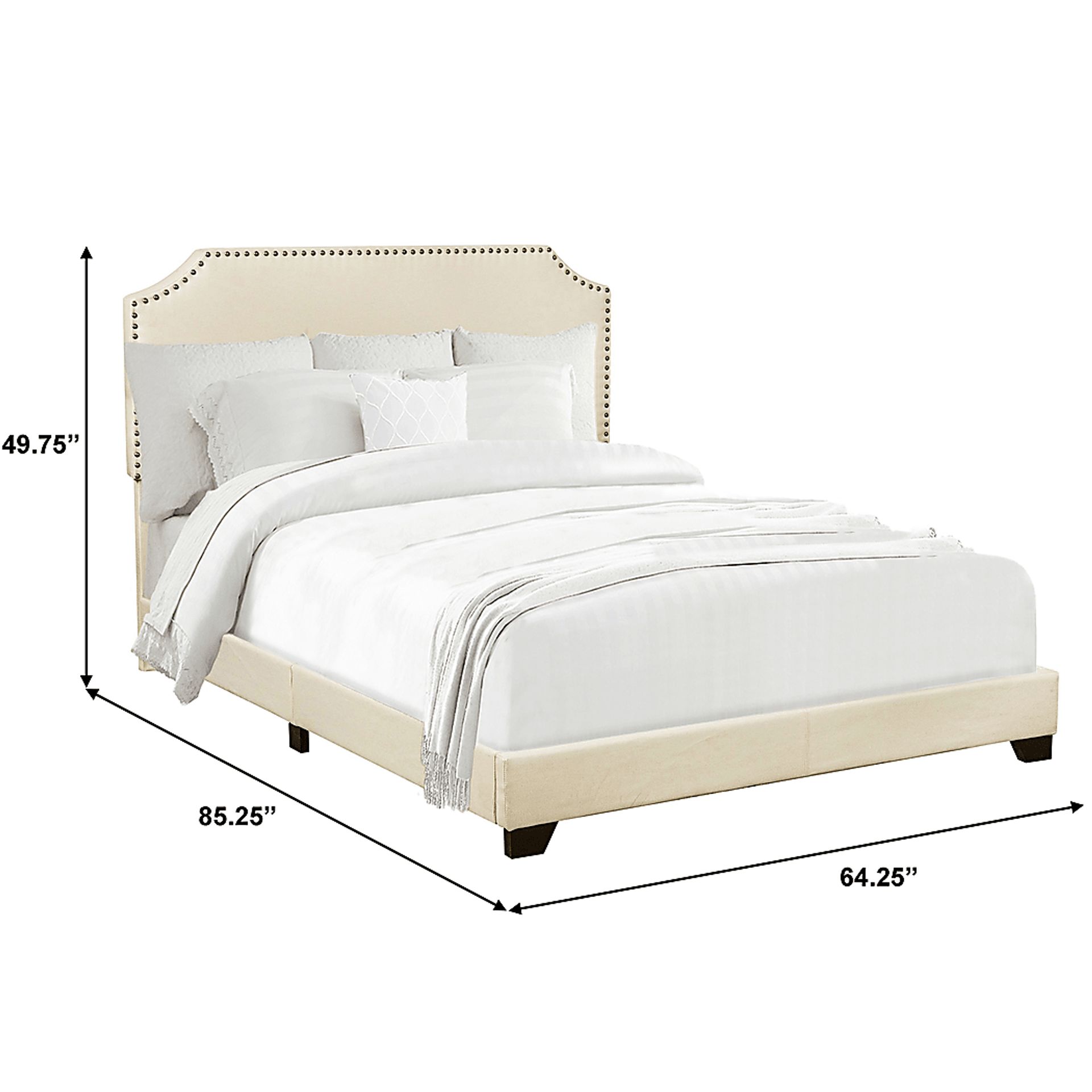 Miriam Beige Queen Bed - Image 9