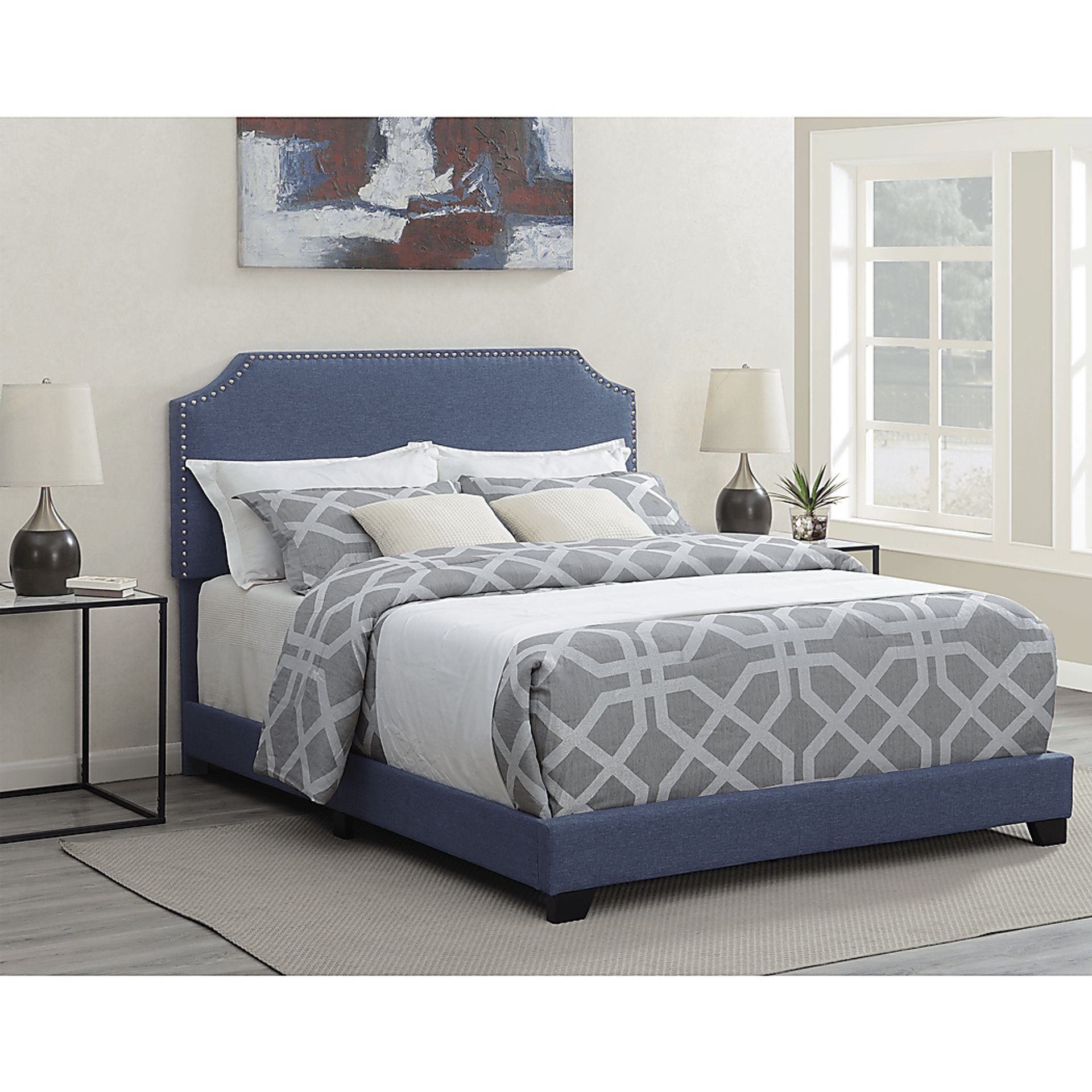 Miriam Blue Queen Bed - Image 8