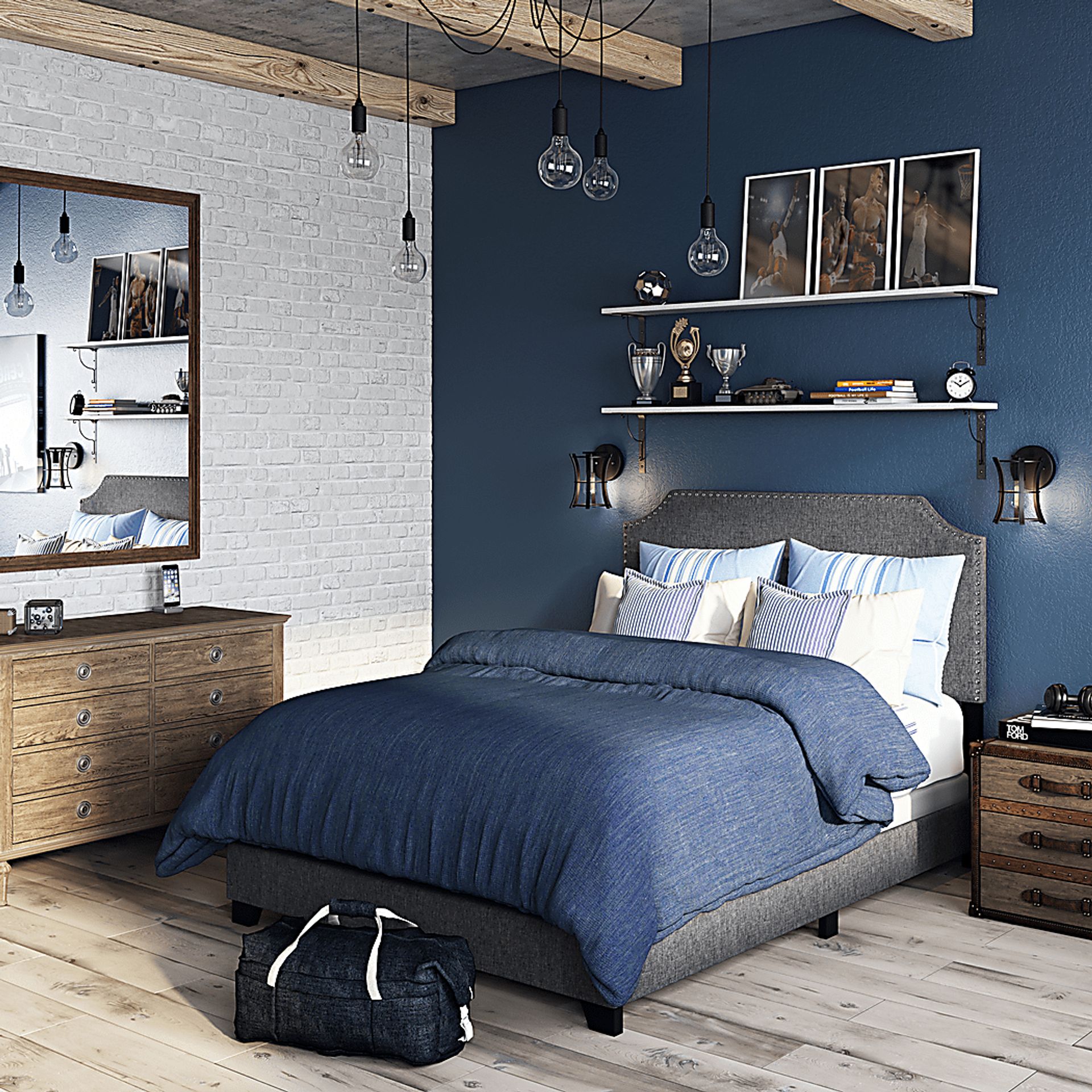Miriam Gray Twin Bed - Image 8
