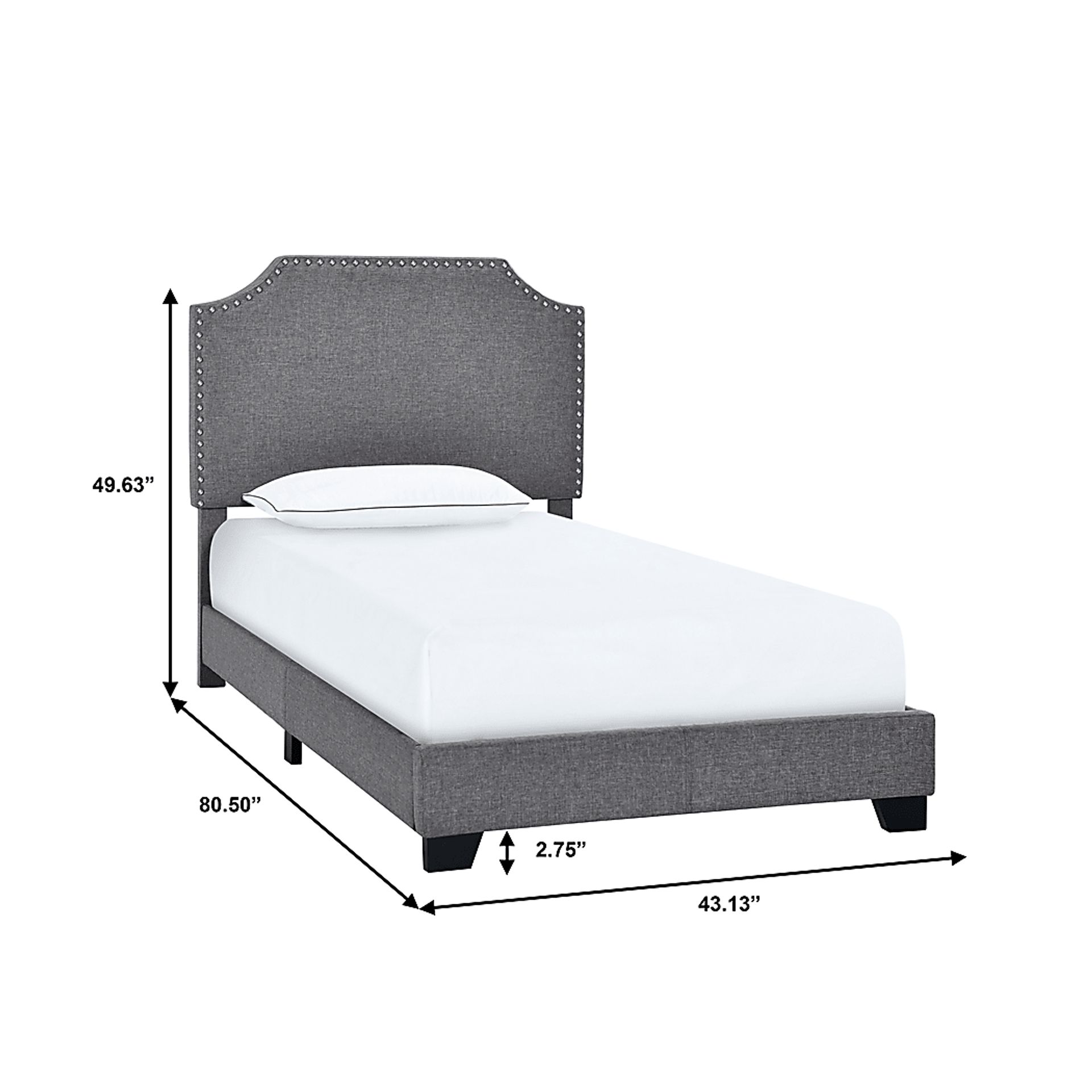 Miriam Gray Twin Bed - Image 9