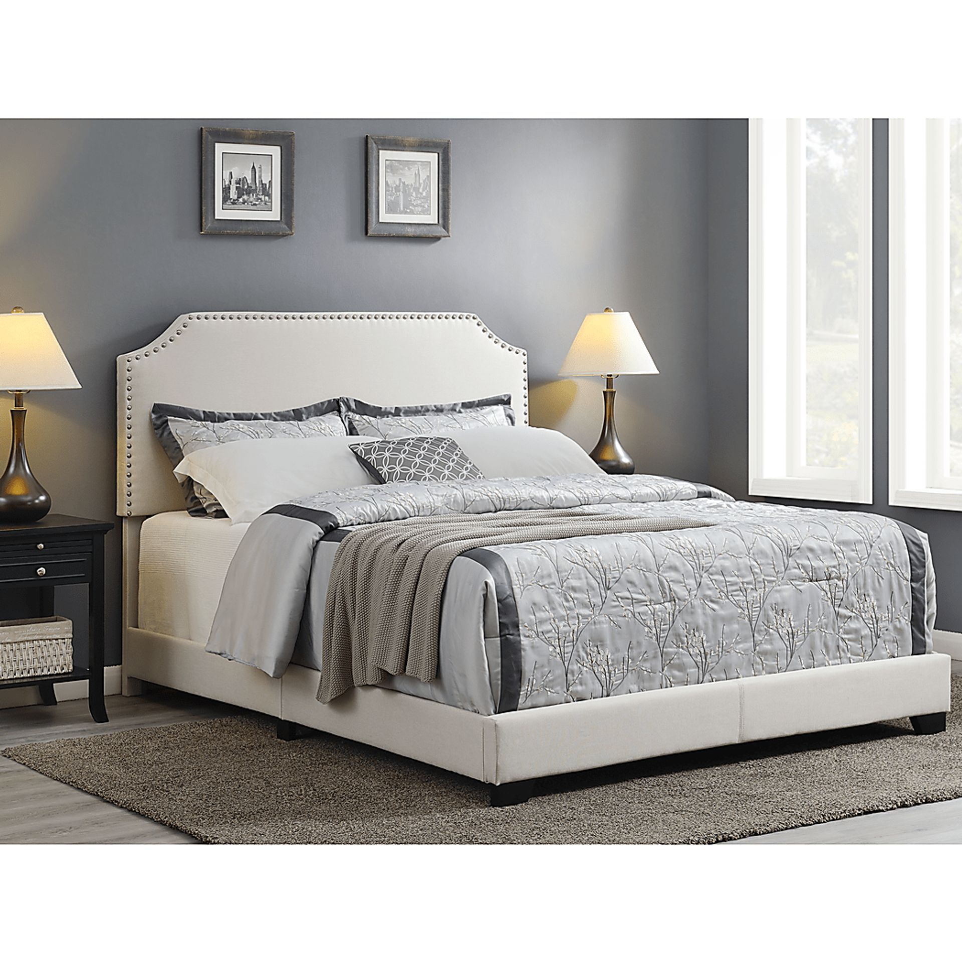Miriam Light Gray Full Bed - Image 9