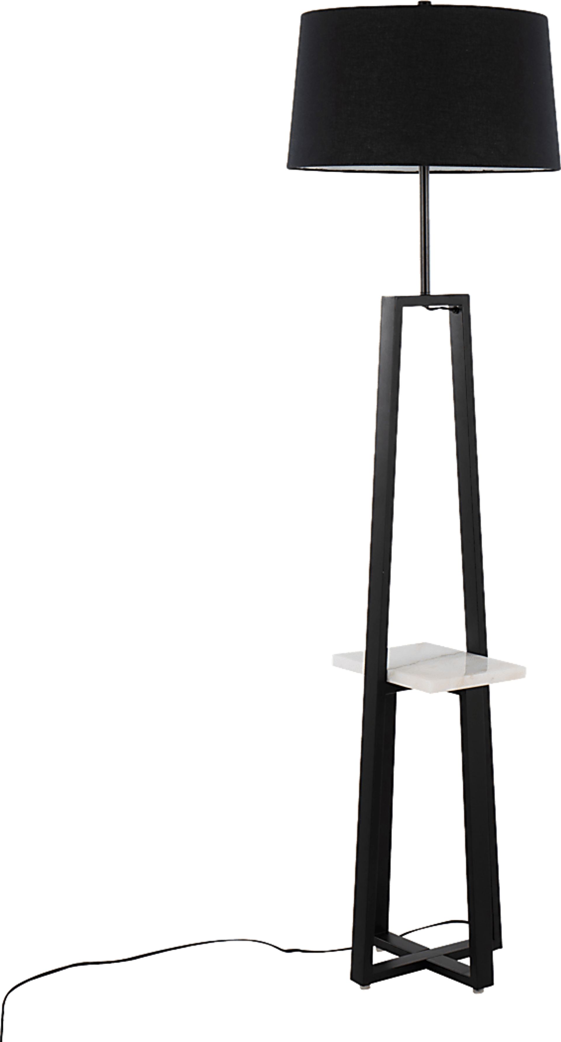 Misa Bend Black Floor Lamp - Image 1