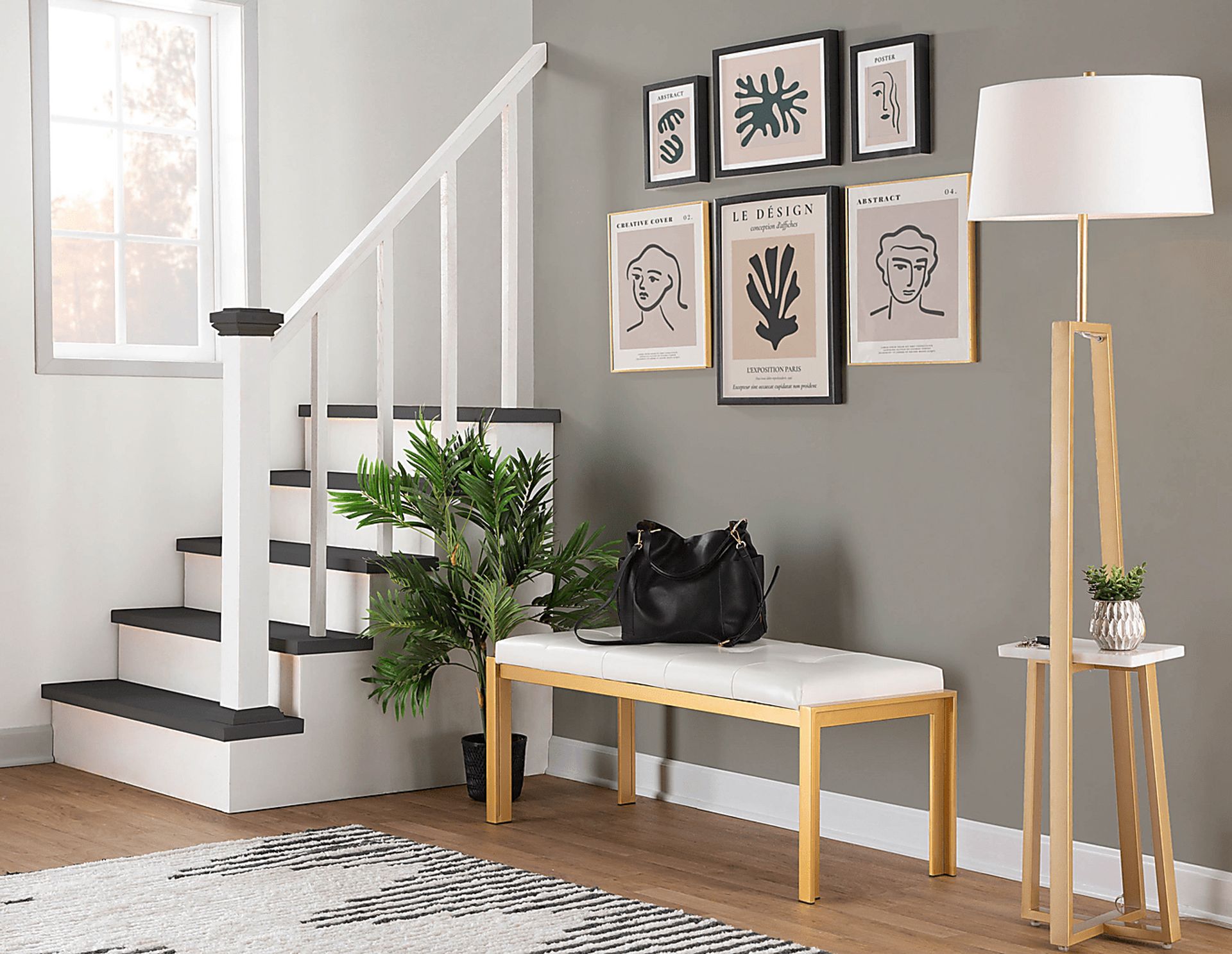 Misa Bend Gold Floor Lamp - Image 9