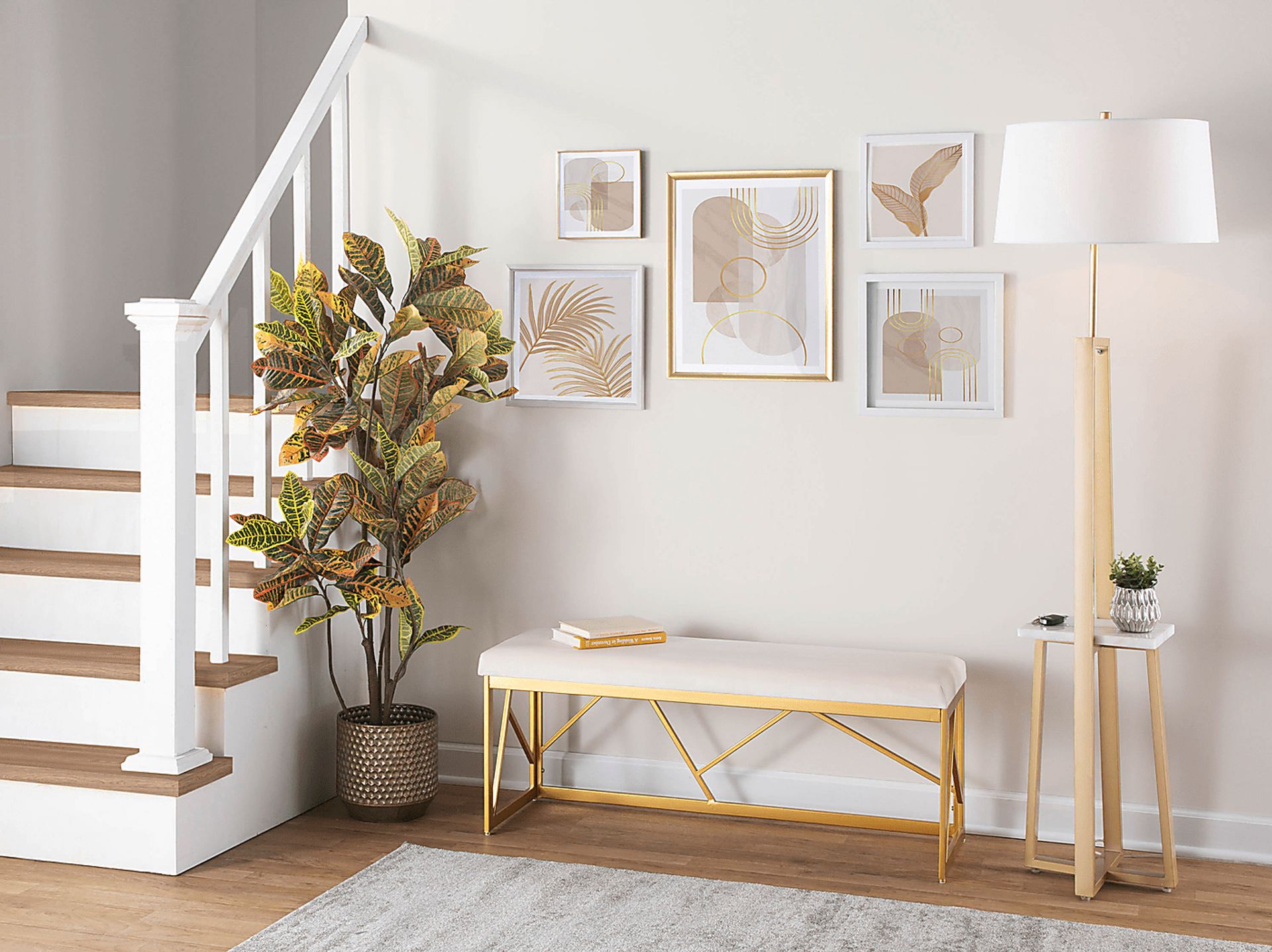 Misa Bend Gold Floor Lamp - Image 10