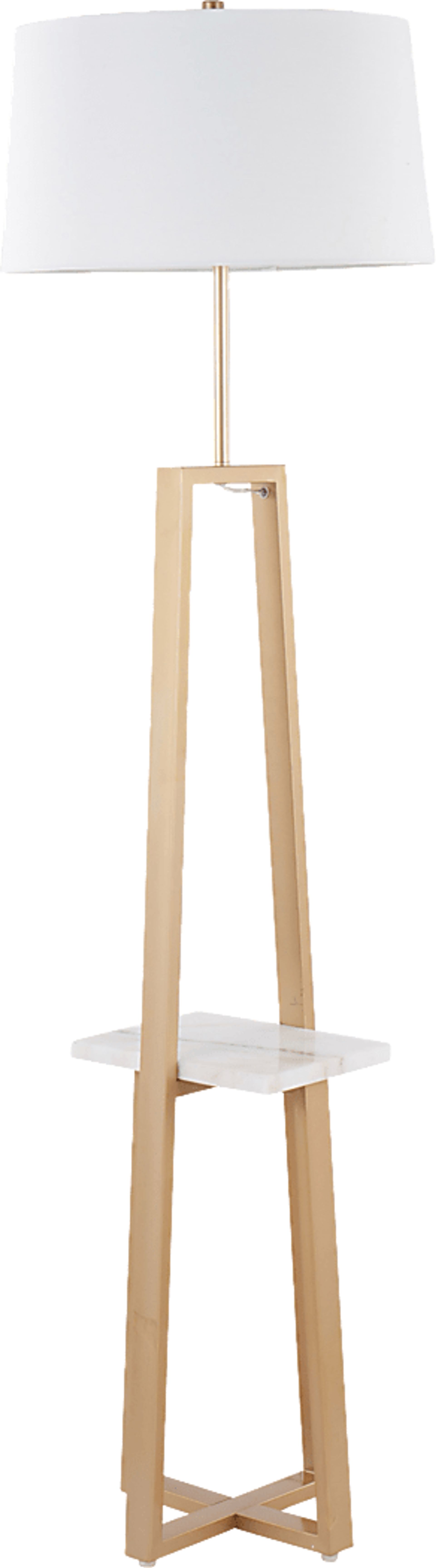 Misa Bend Gold Floor Lamp - Image 1
