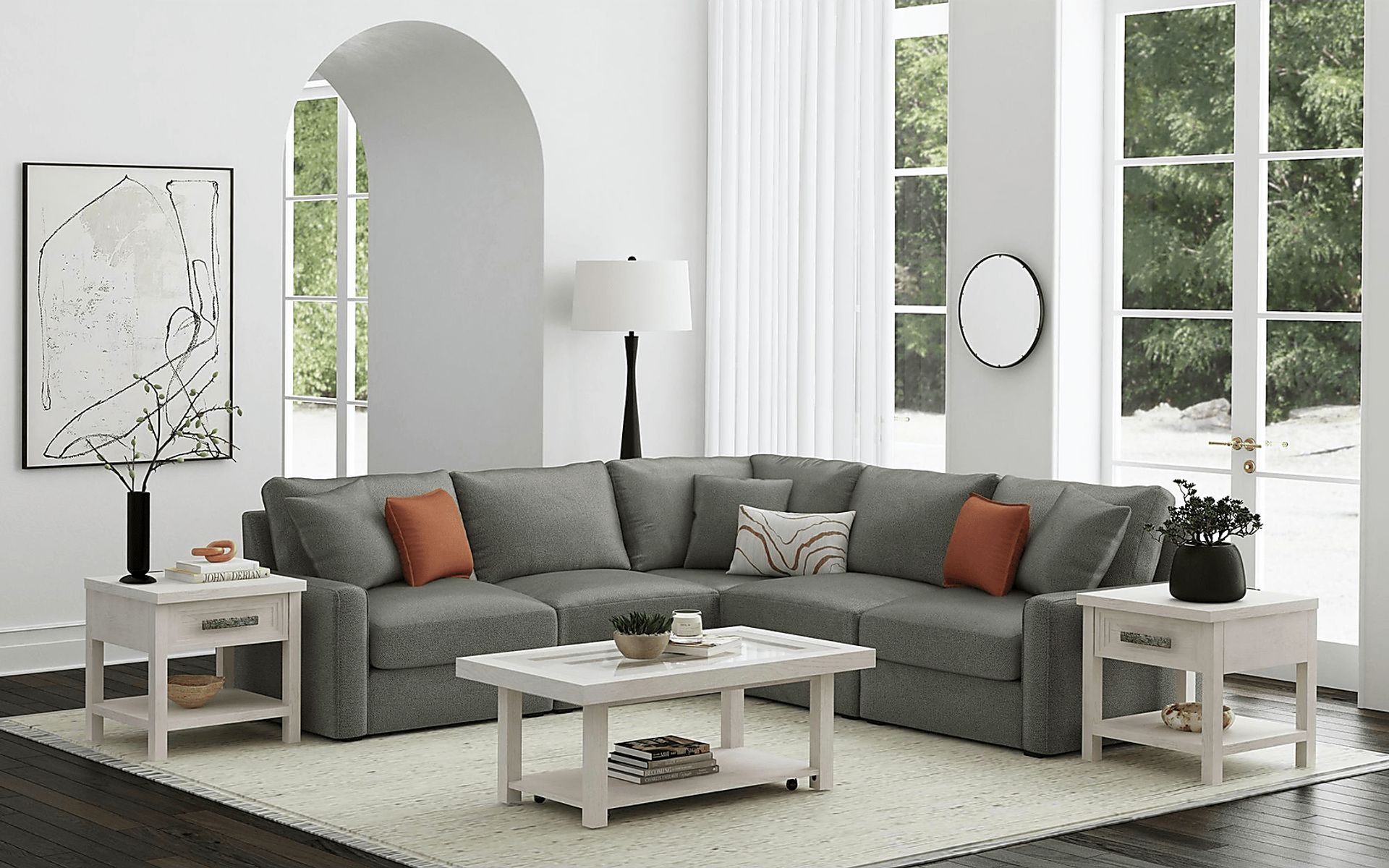 Misak White End Table - Image 3