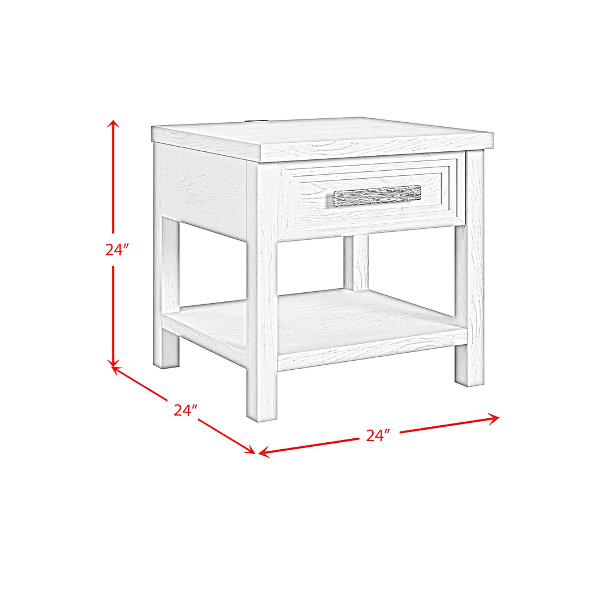 Misak White End Table - Image 4