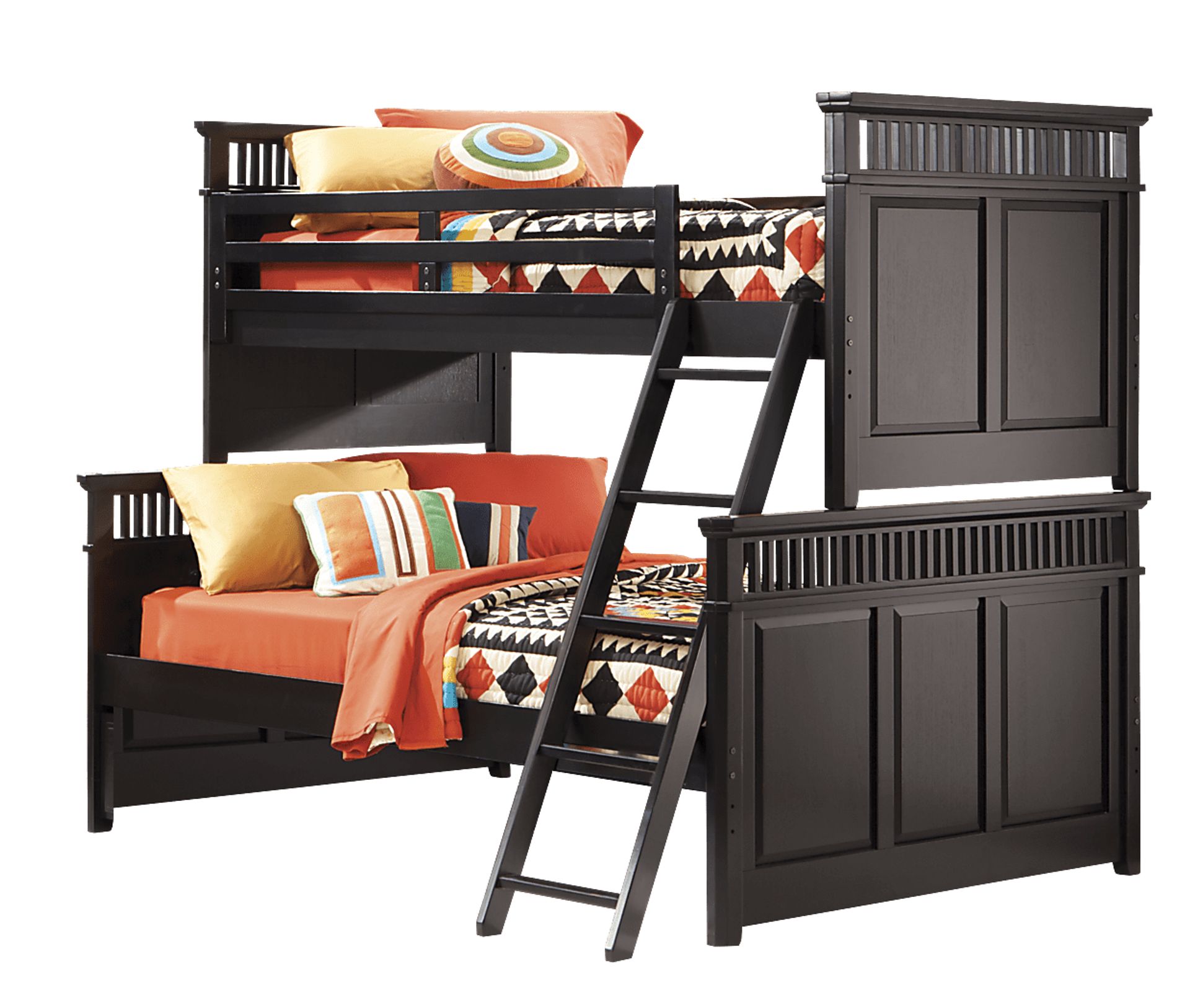 Mission Black 6 Pc Twin/Full Bunk Bed - Image 1