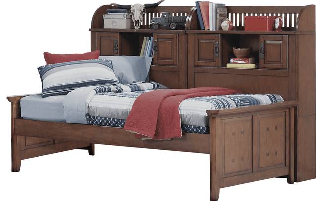 Mission Dark Oak 5 Pc Twin Bookcase Daybed - Thumbnail - Image 1