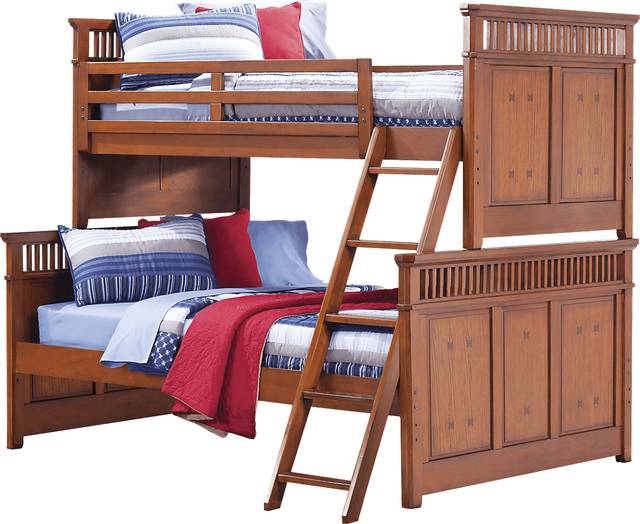 Mission Oak 6 Pc Twin/Full Bunk Bed - Thumbnail - Image 1