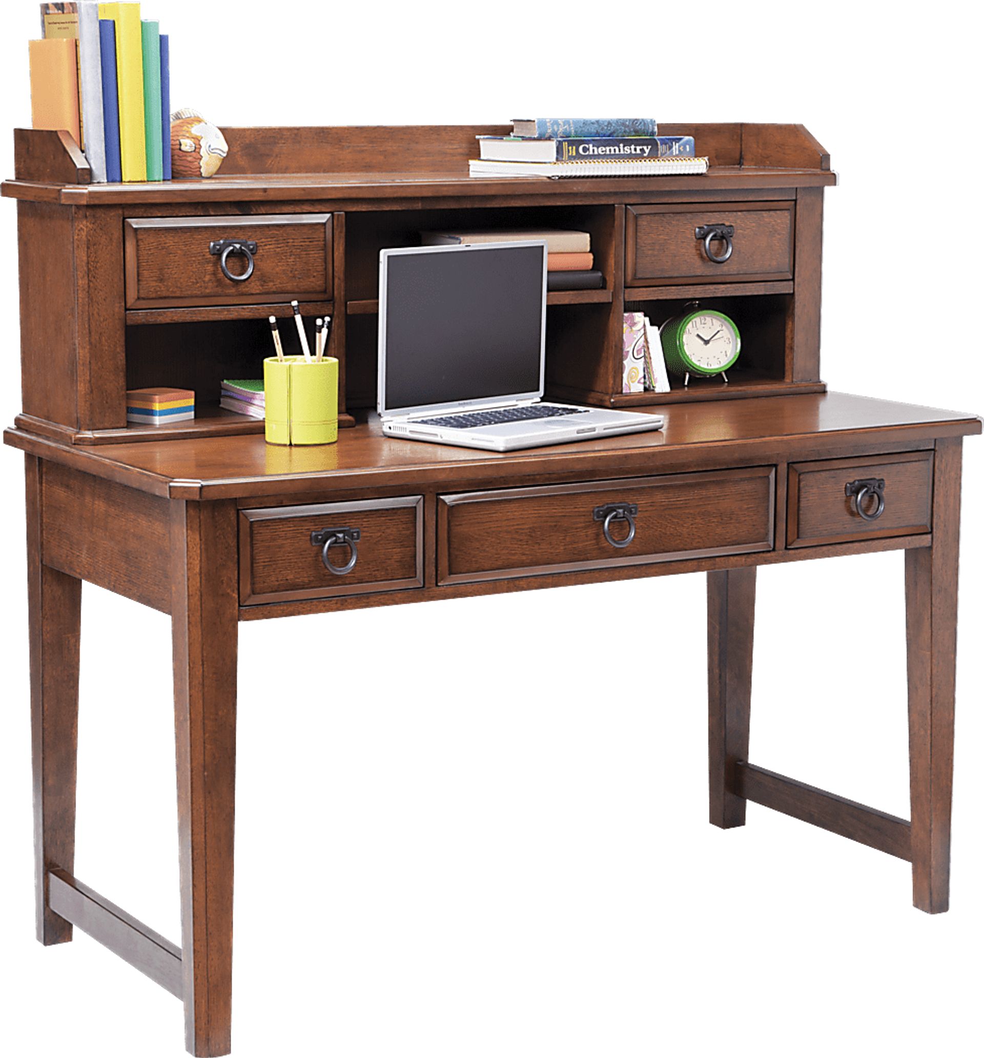 Mission Oak Desk and Hutch - Image 2