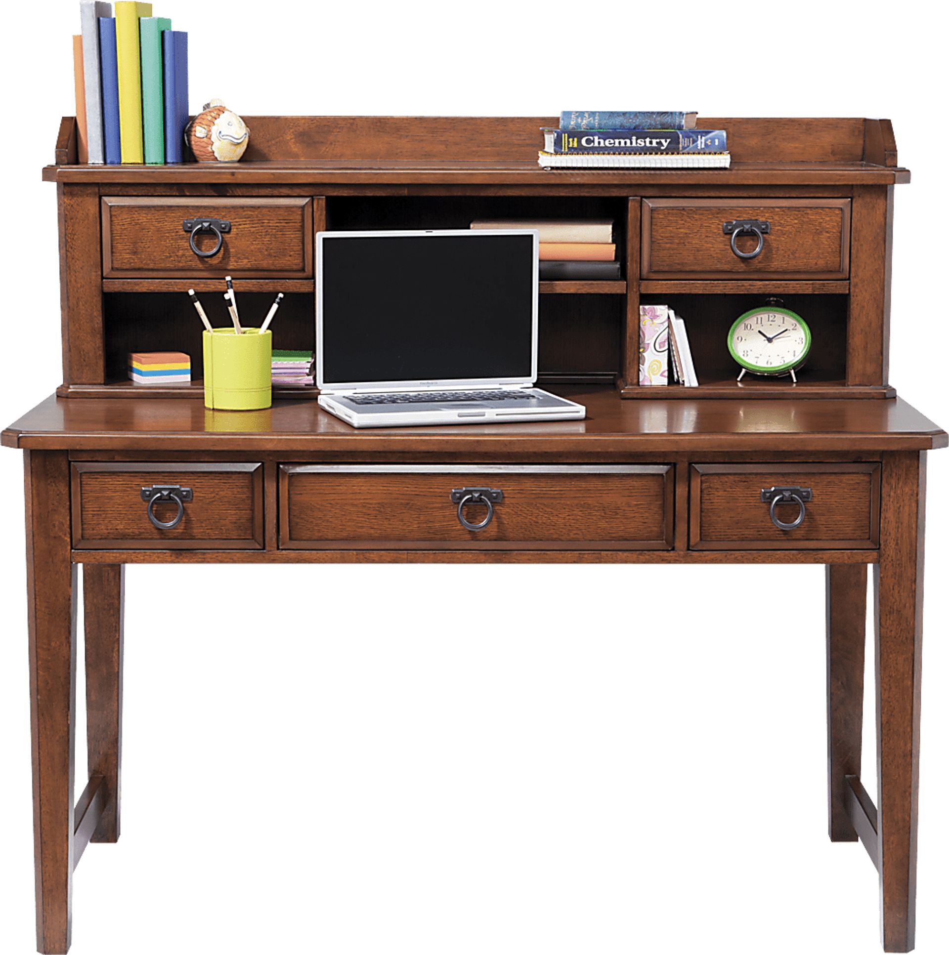 Mission Oak Desk and Hutch - Image 1