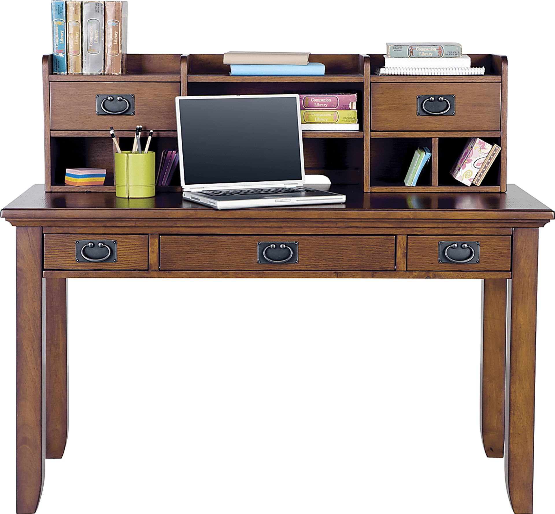 Mission Oak Desk and Hutch - Image 1