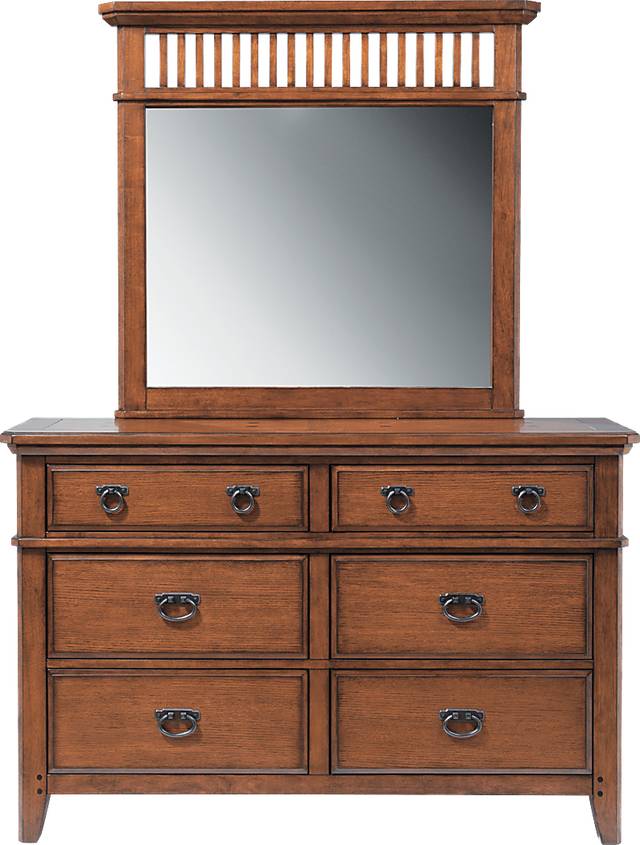 Mission Oak Dresser Mirror Set - Thumbnail - Image 1