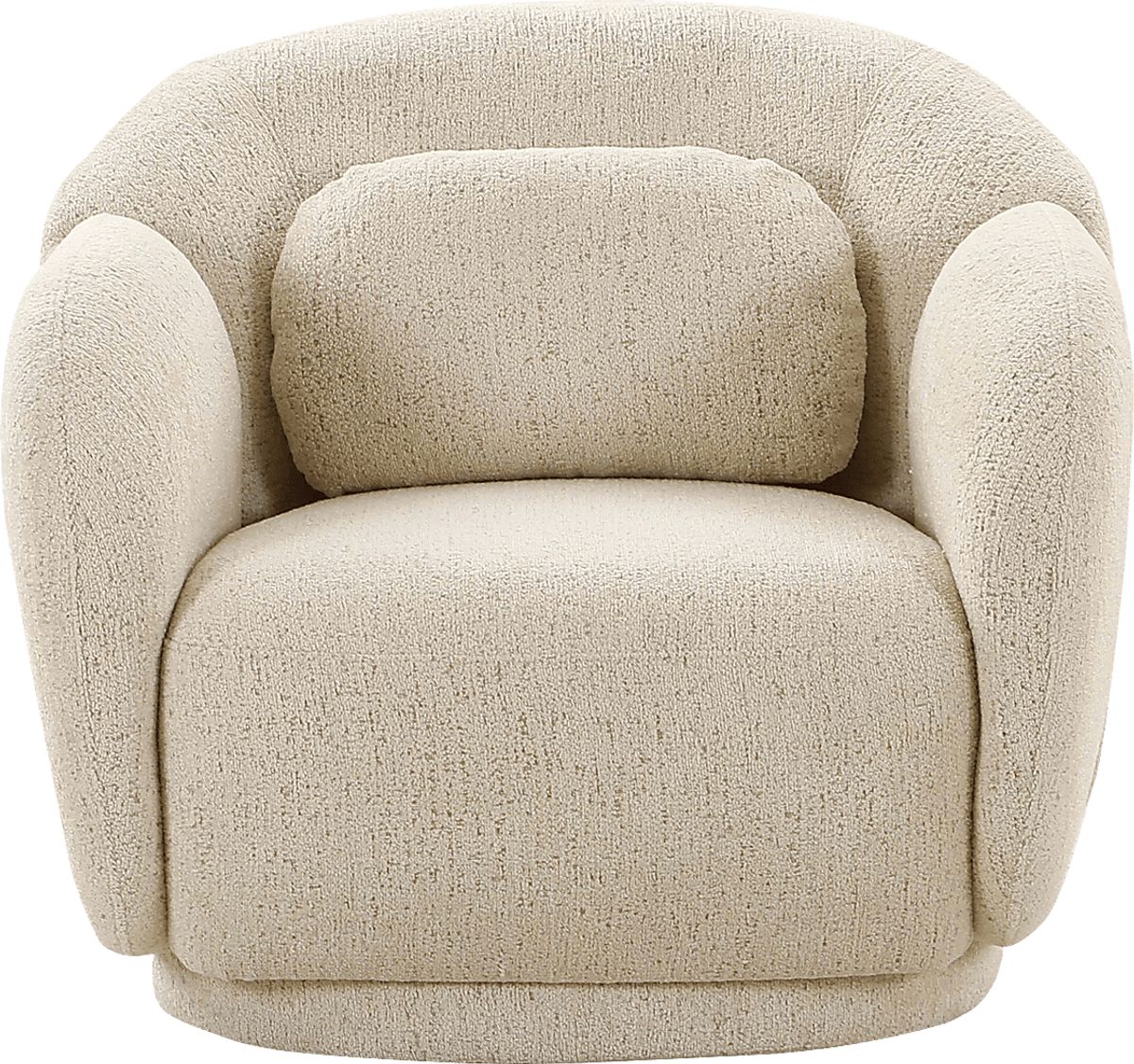 Mistral Beige Boucle Swivel Accent Chair | Rooms to Go