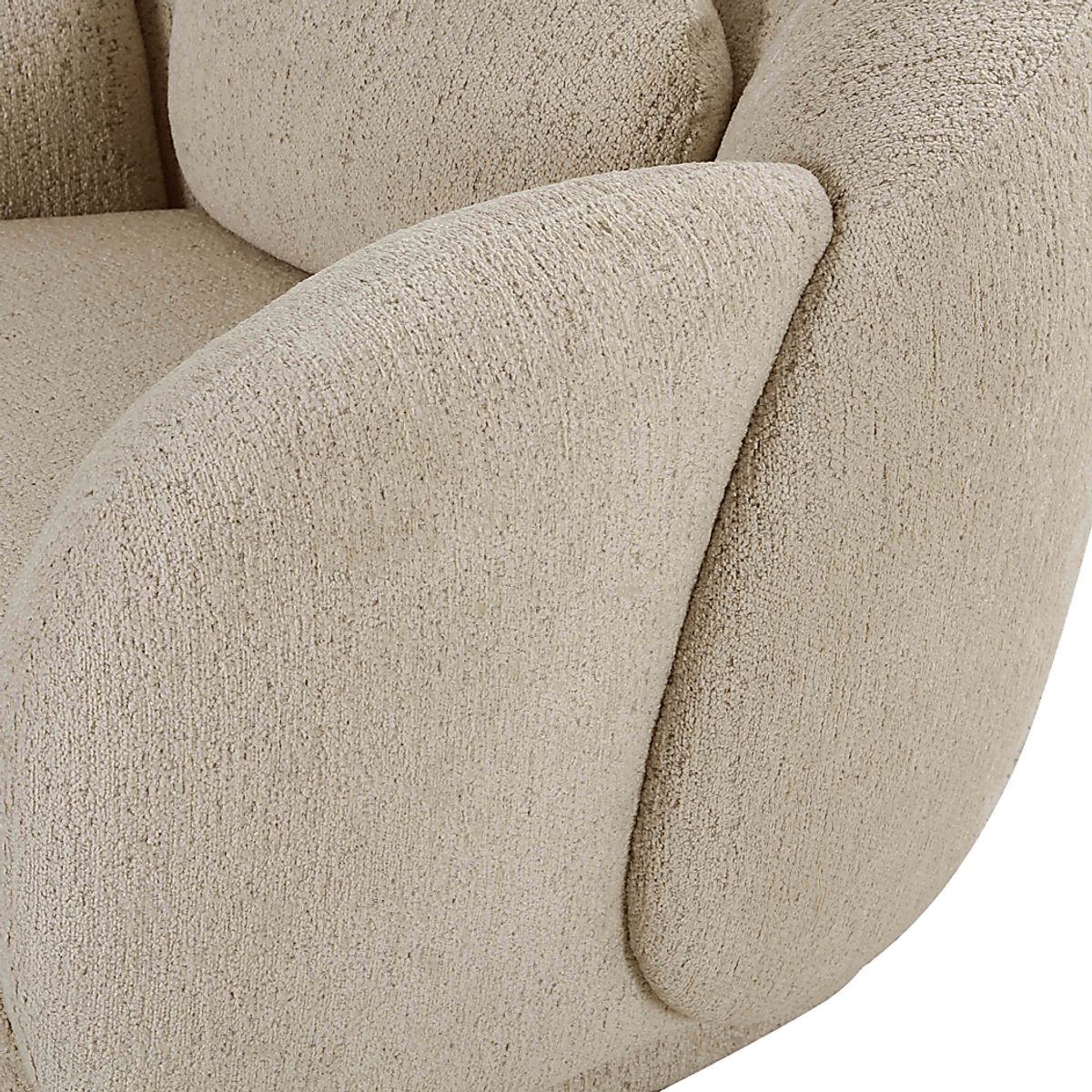 Mistral Beige Boucle Swivel Accent Chair | Rooms to Go