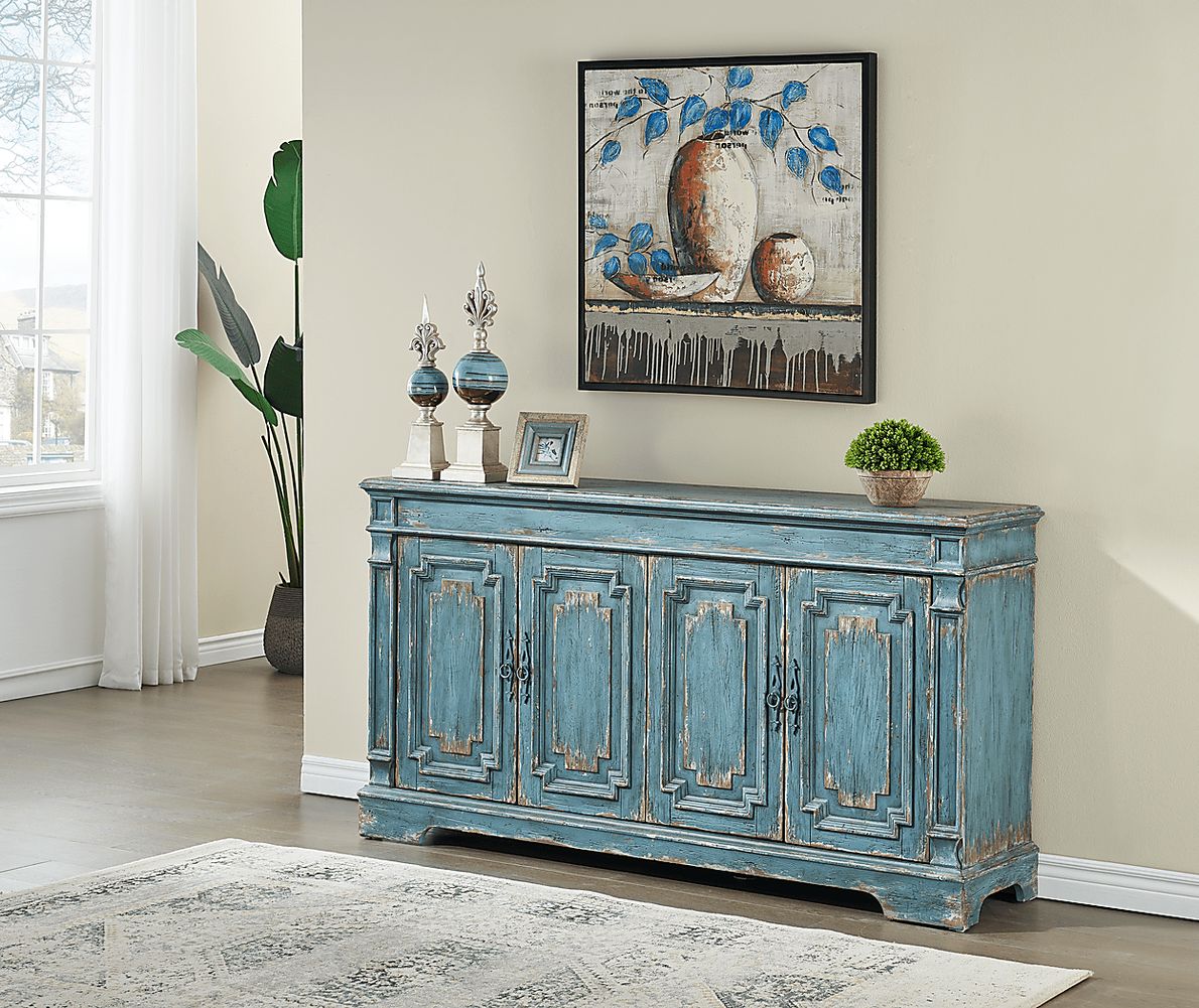 Mistwoode Blue Credenza - Rooms To Go