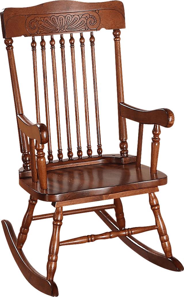 Kids Misty Morning Brown Youth Rocking Chair - Thumbnail - Image 1