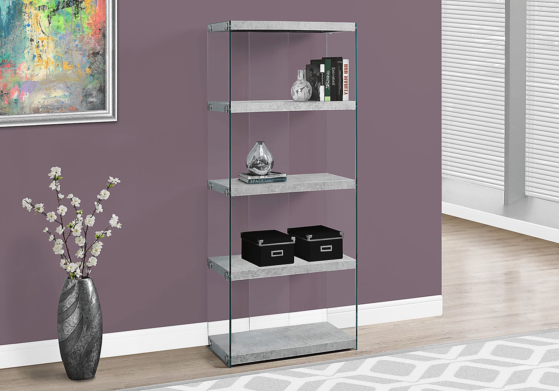 Mitchwin Gray Bookcase - Image 2