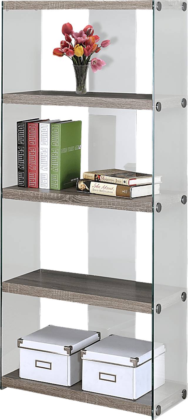 Mitchwin Taupe Bookcase - Thumbnail - Image 1