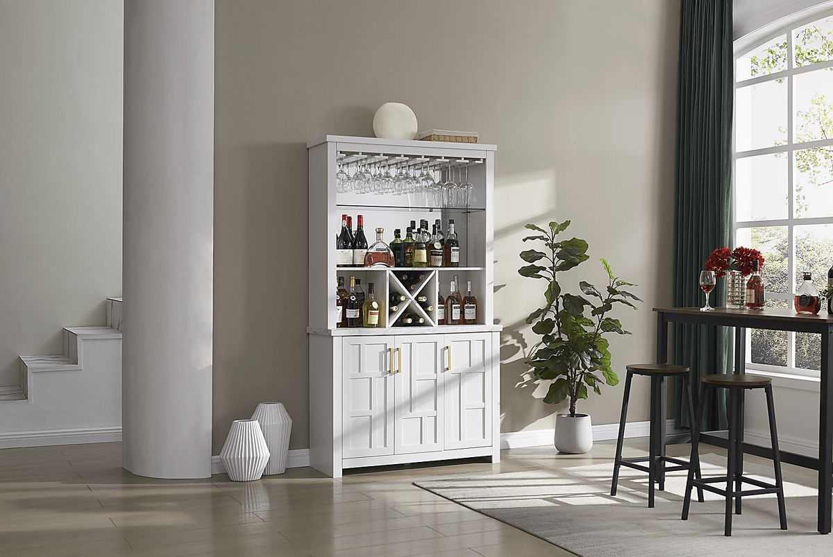 Mithra White Colors,White Server | Rooms to Go