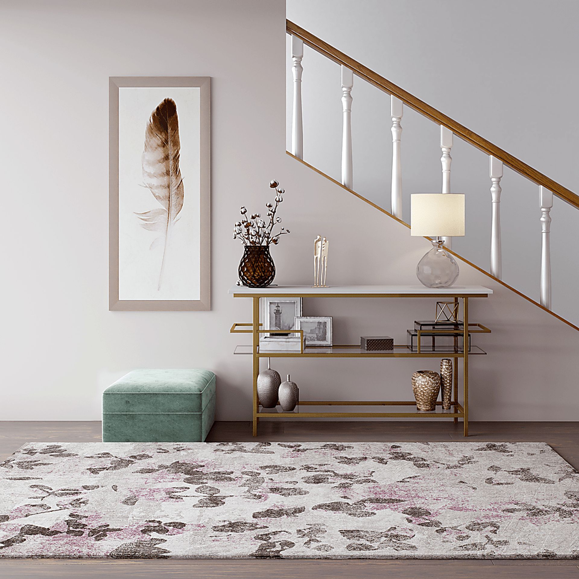 CosmoLiving By Cosmopolitan Mithran Gray 5' x 7' Rug - Image 5