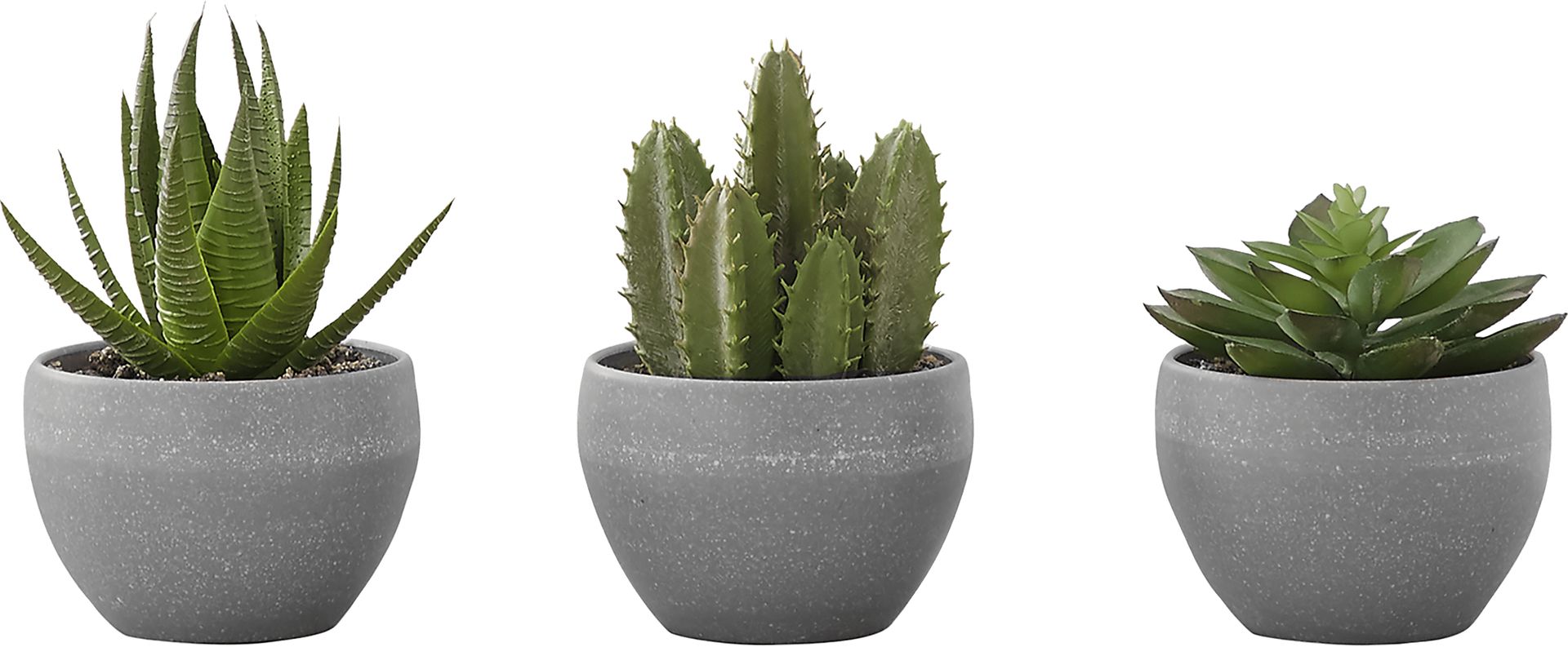 Mitscher Green Artificial Succulent Plant, Set of 3 - Image 1