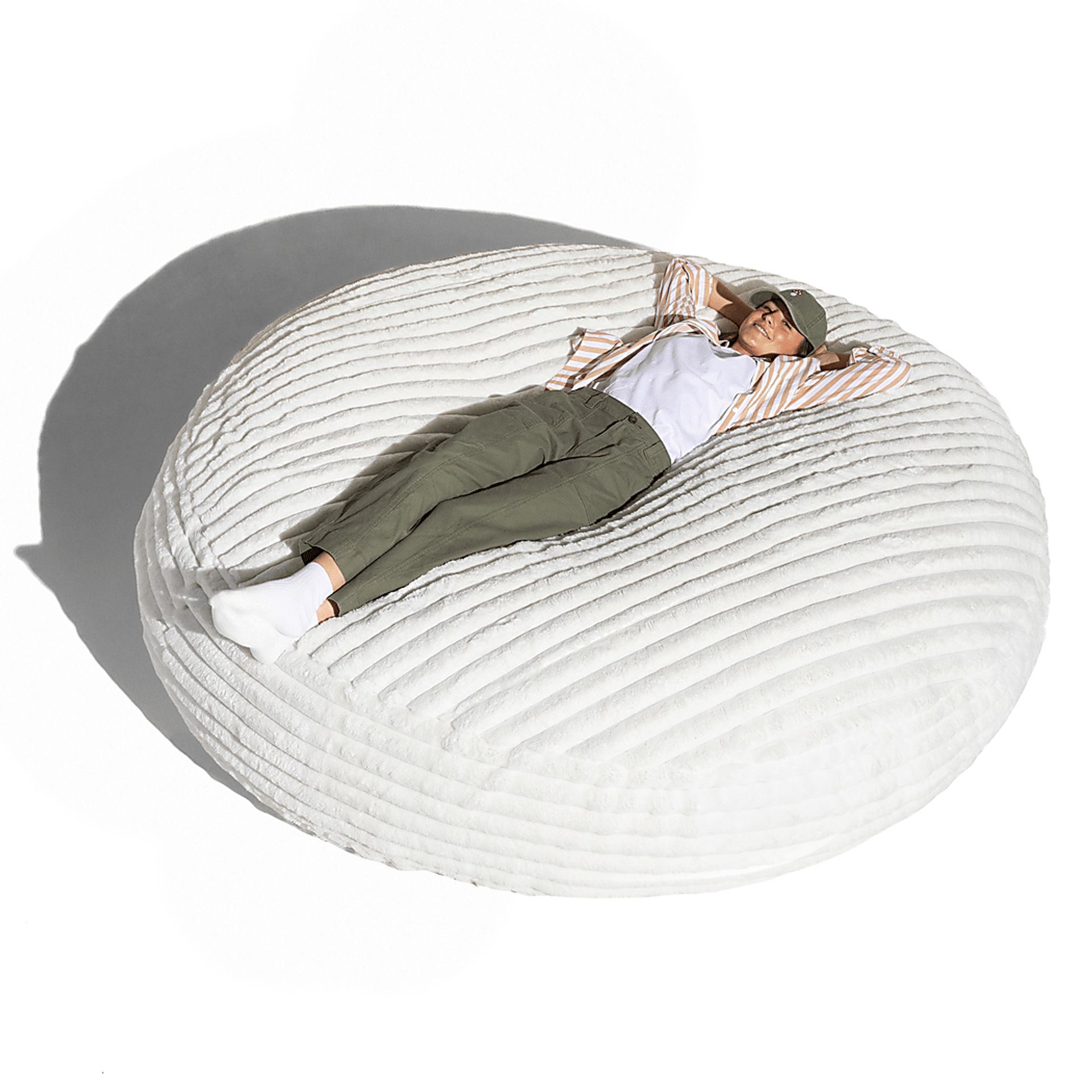 Mivio Ivory Large Bean Bag Chair - Image 2