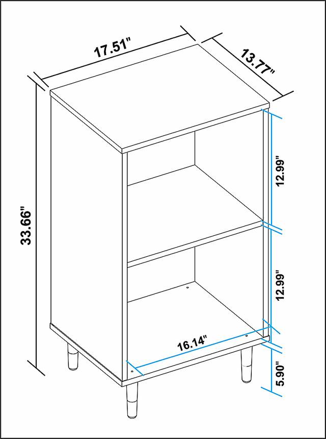 Mizeur II White Nightstand - Thumbnail - Image 9