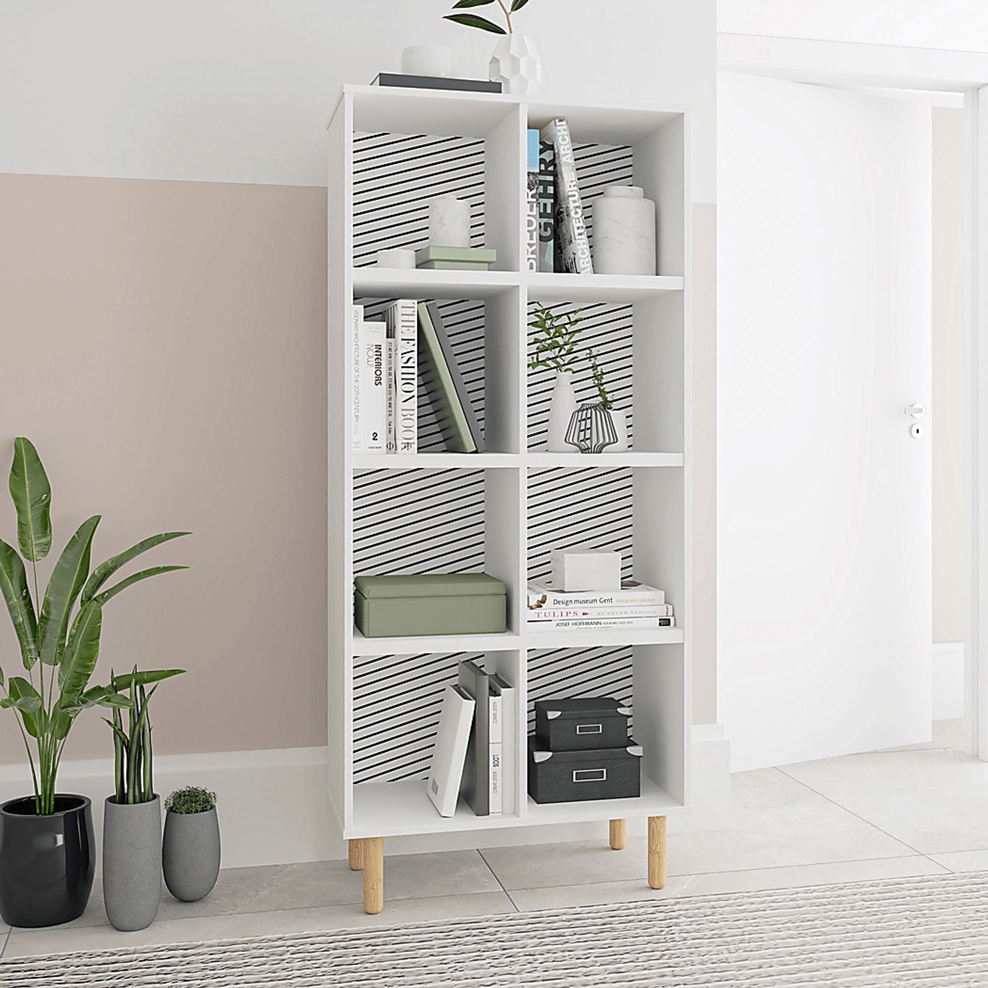 Mizeur IV White Bookcase - Image 2