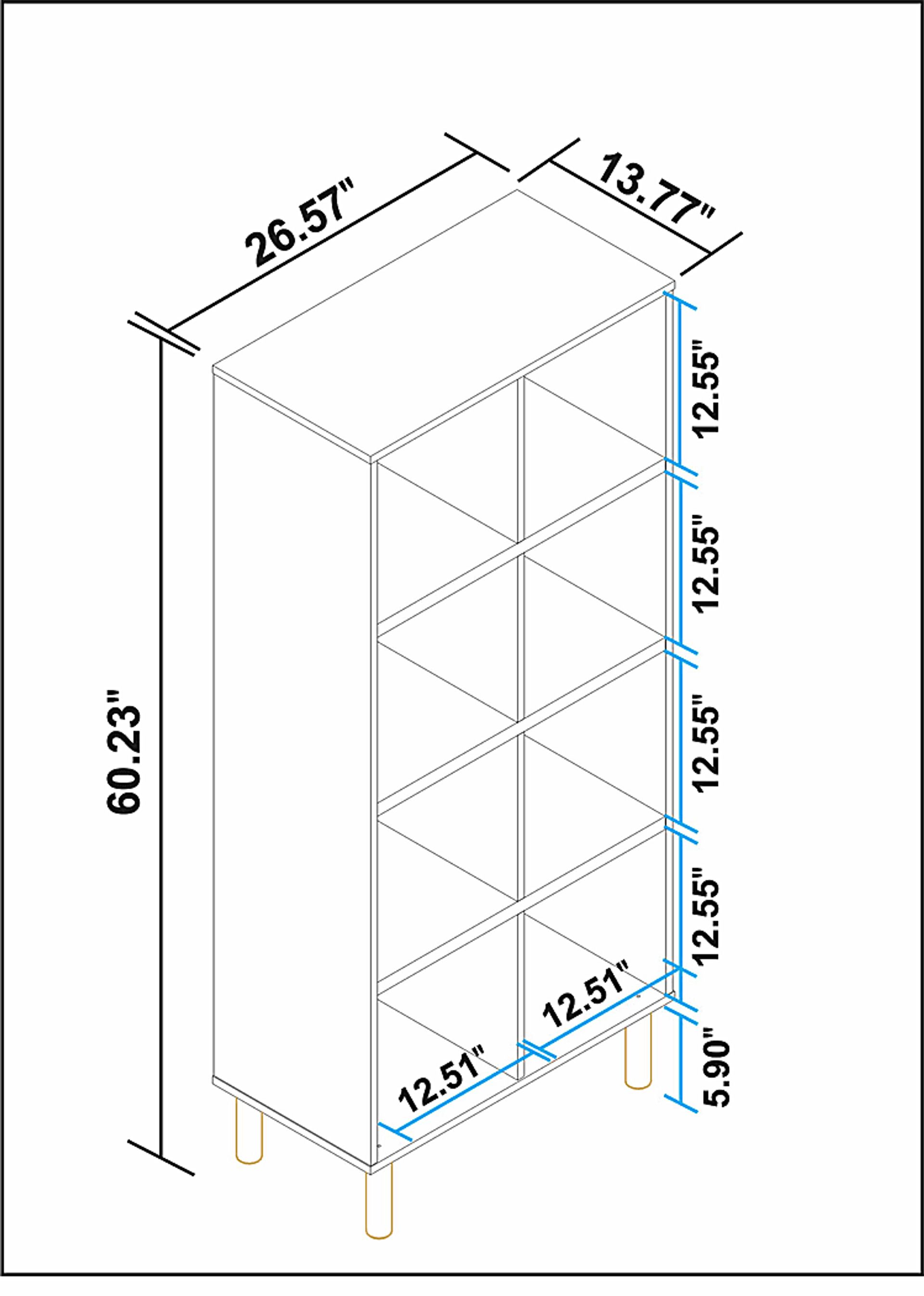 Mizeur IV White Bookcase - Image 4