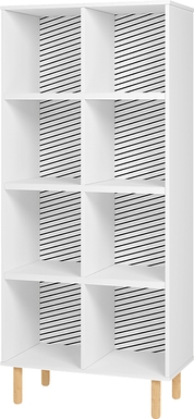 Mizeur IV White Bookcase