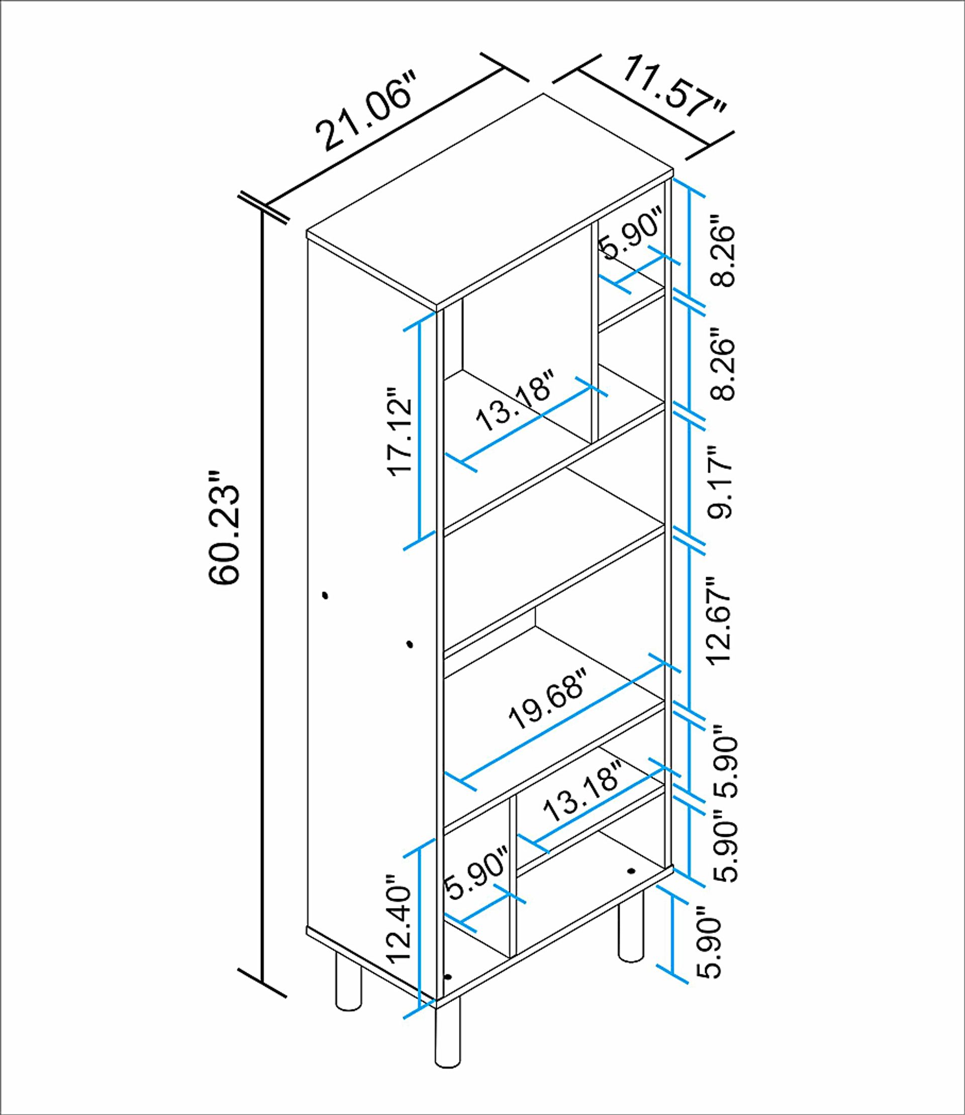 Mizeur V White Bookcase - Image 3