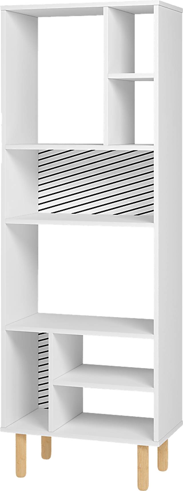Mizeur V White Bookcase - Thumbnail - Image 1