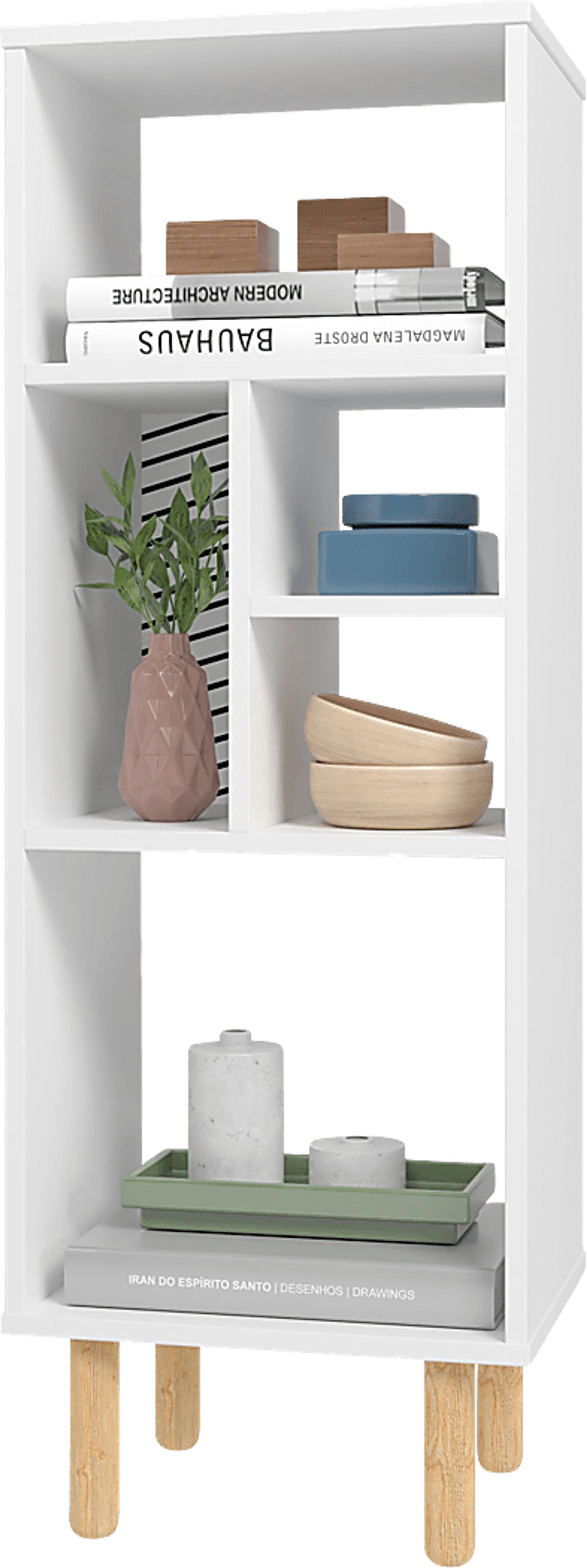 Mizeur VI White Bookcase - Image 3