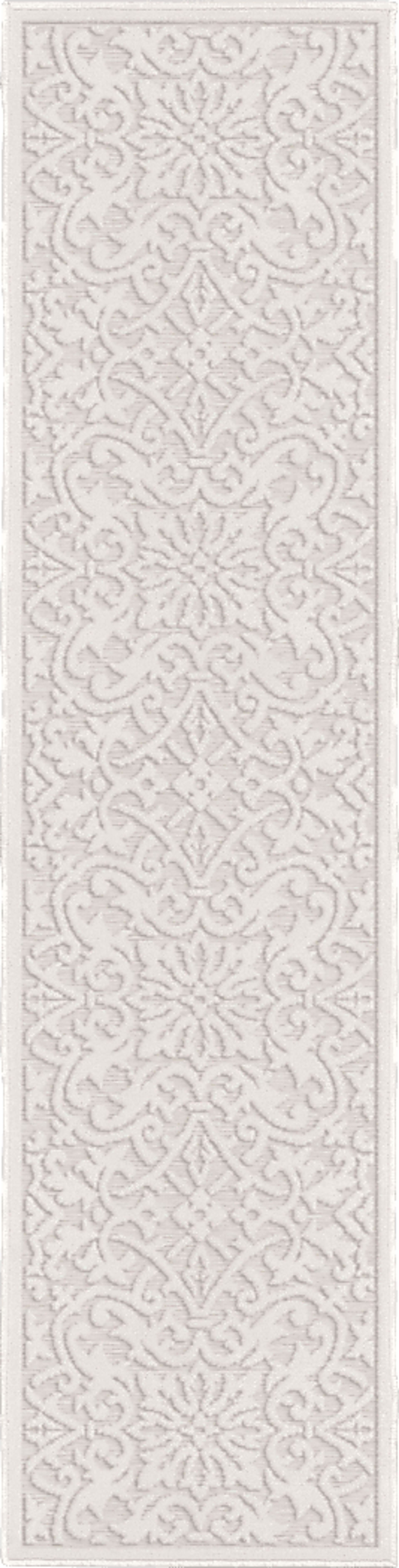 Mizuki Off-White 1'11 x 7'6 Indoor/Outdoor Runner Rug - Image 1