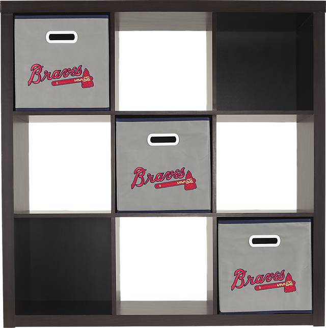 MLB CubeStore Atlanta Braves 9 Cube Organizer with 3 Storage Bins - Thumbnail - Image 2