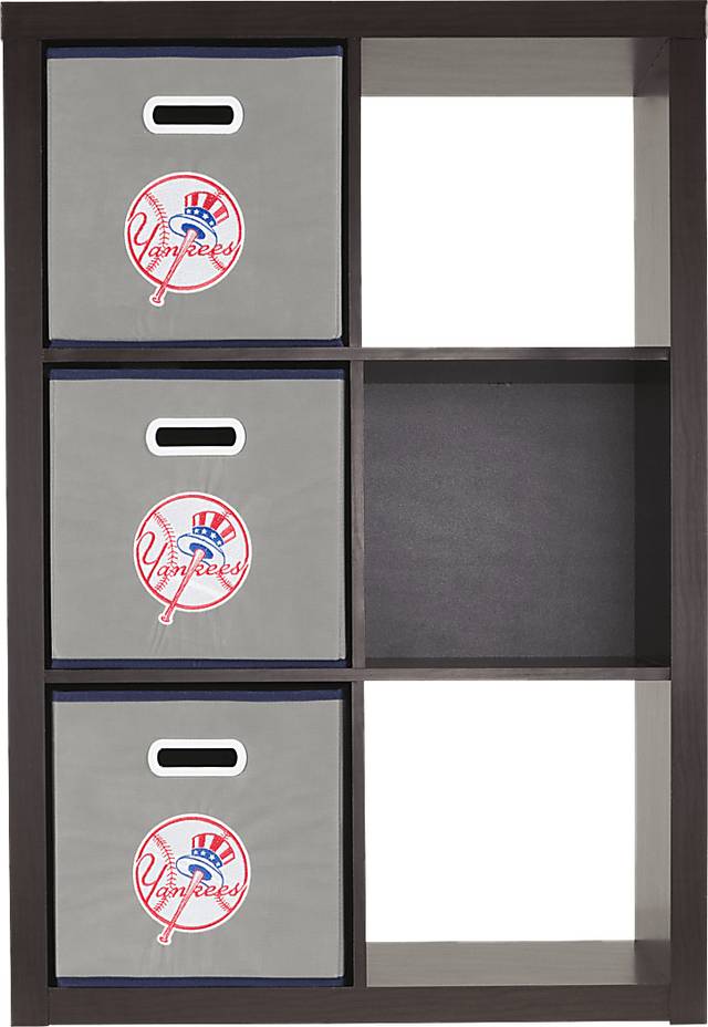 MLB CubeStore New York Yankees 6 Cube Organizer with 3 Storage Bins - Thumbnail - Image 2