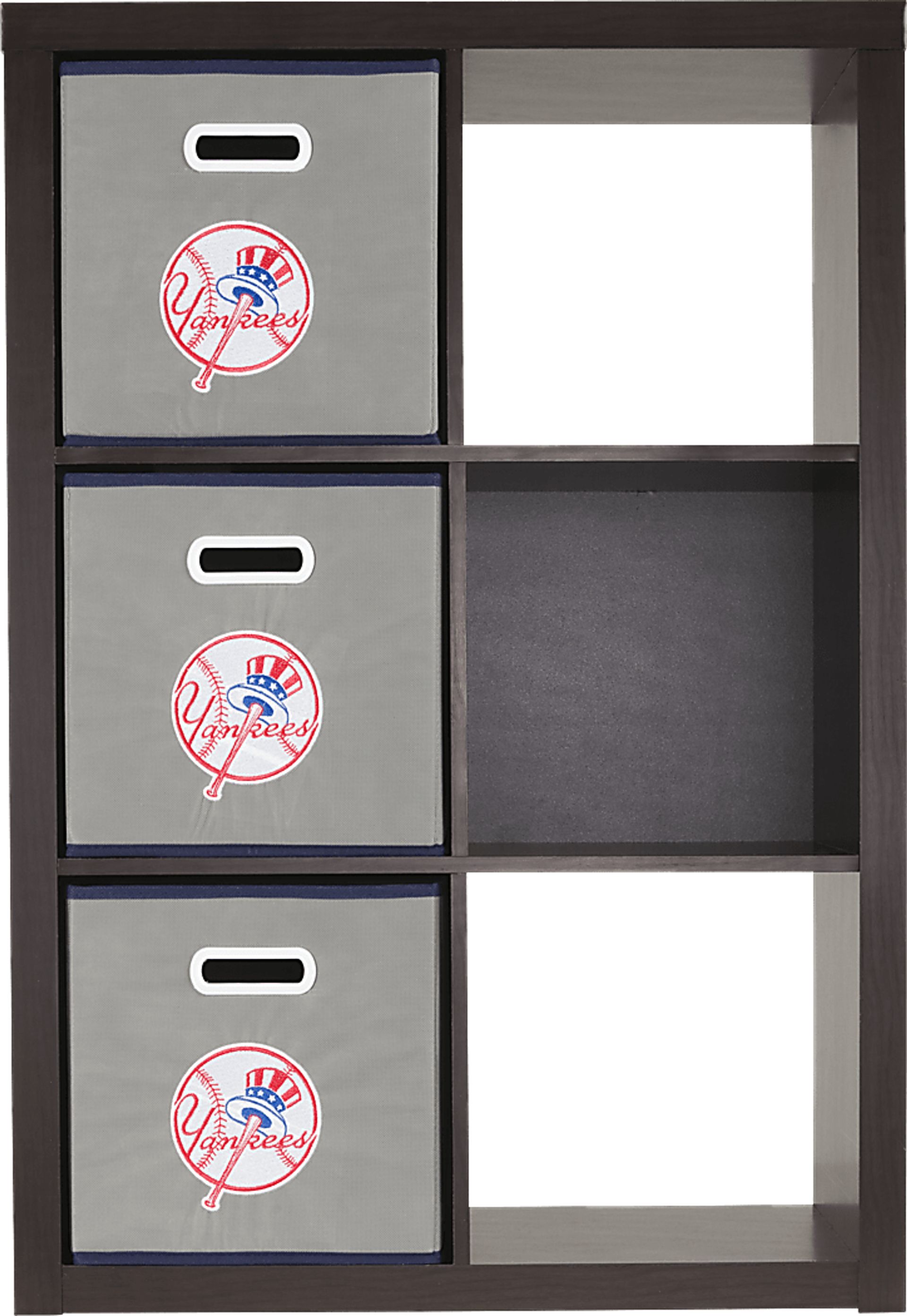 MLB CubeStore New York Yankees 6 Cube Organizer with 3 Storage Bins - Image 2