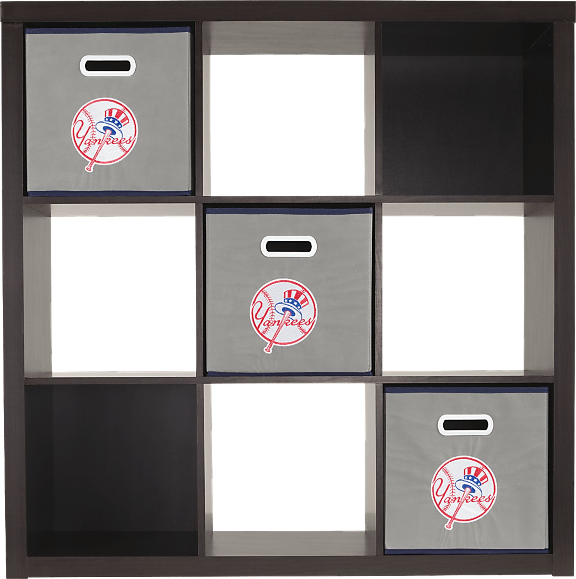 MLB CubeStore New York Yankees 9 Cube Organizer with 3 Storage Bins - Image 2
