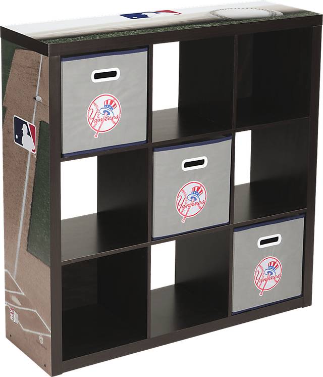 MLB CubeStore New York Yankees 9 Cube Organizer with 3 Storage Bins - Thumbnail - Image 1
