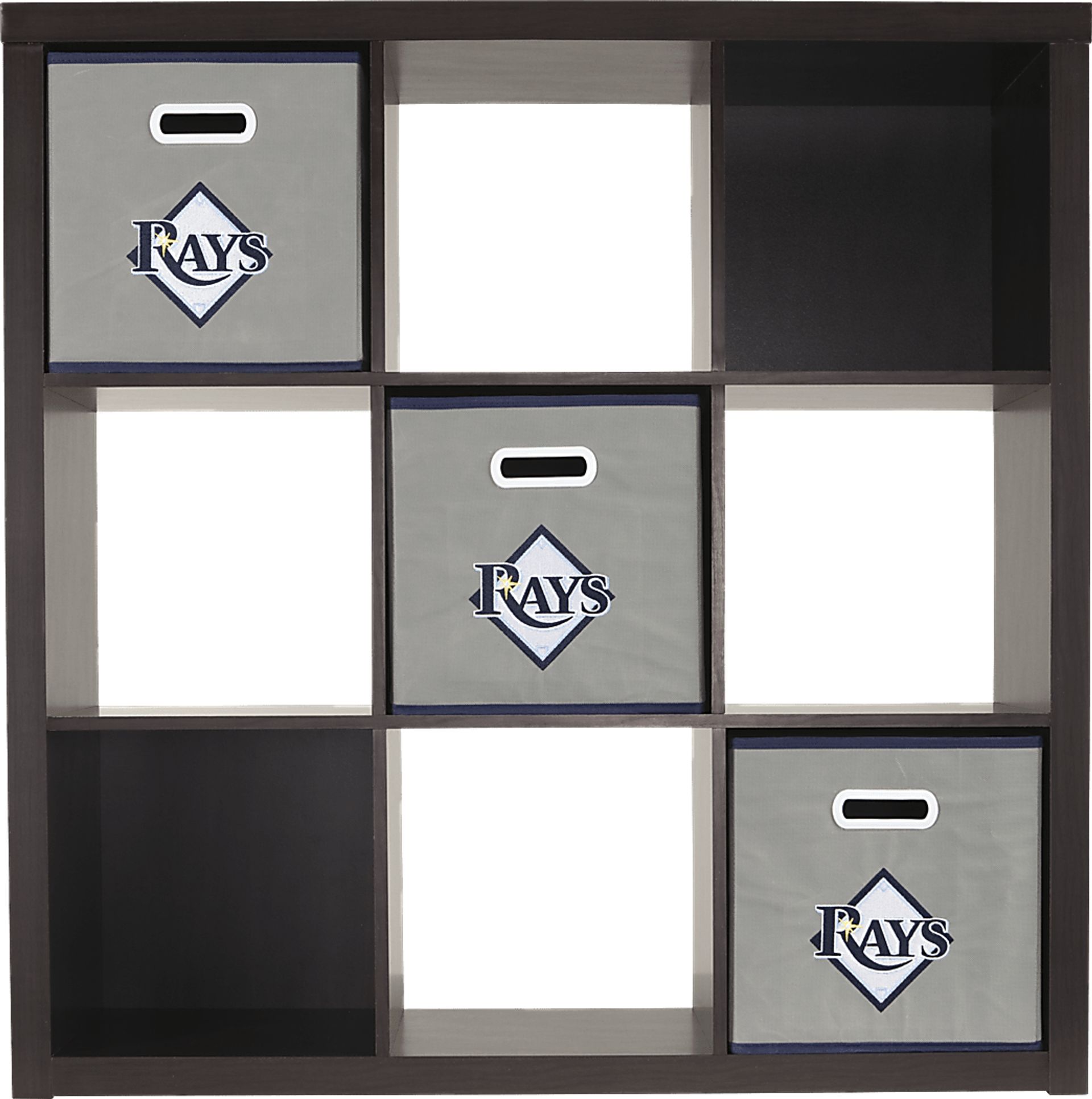 MLB CubeStore Tampa Bay Rays 9 Cube Organizer with 3 Storage Bins - Image 2