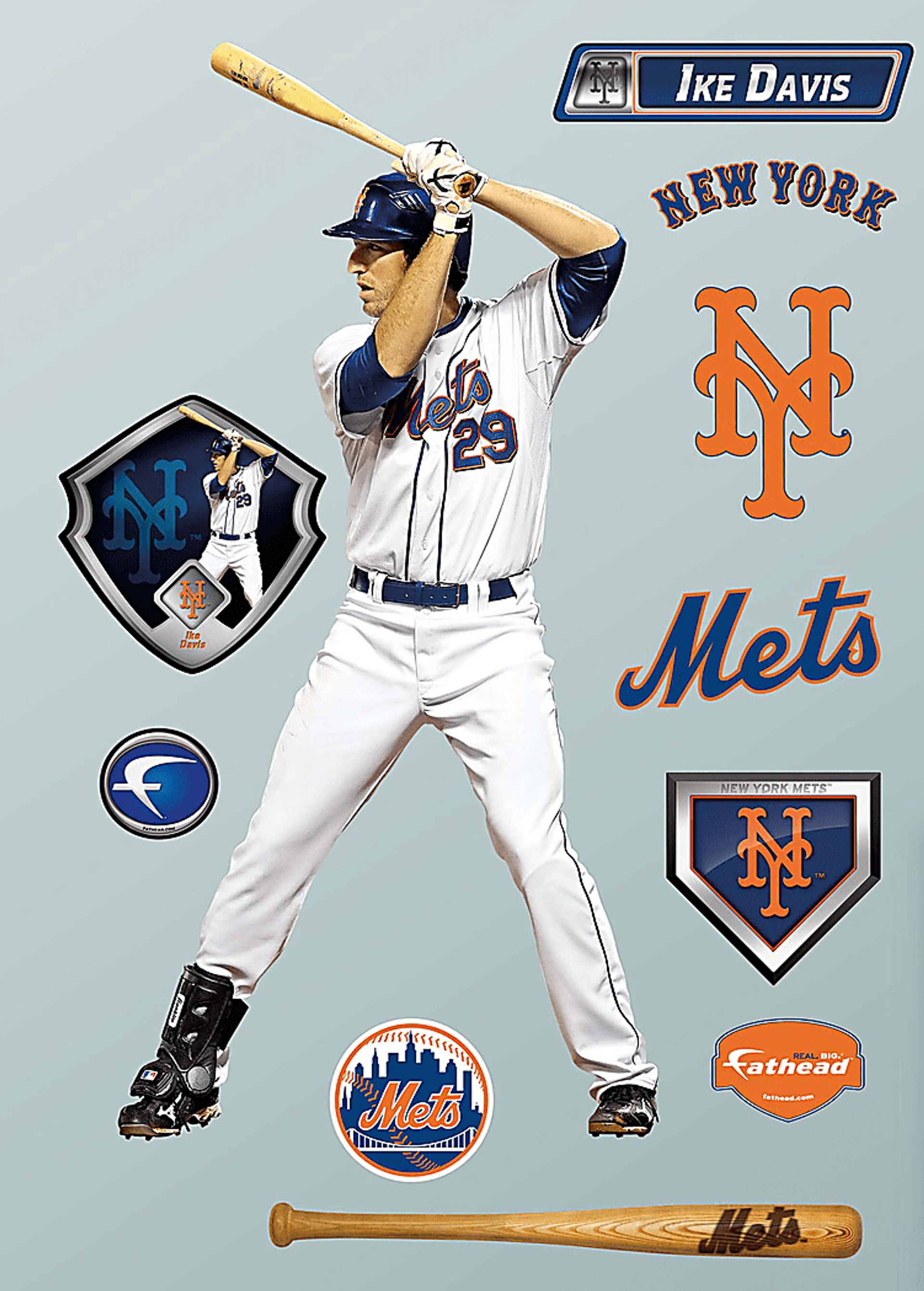 MLB Ike Davis Fathead Wall Decal - Image 1