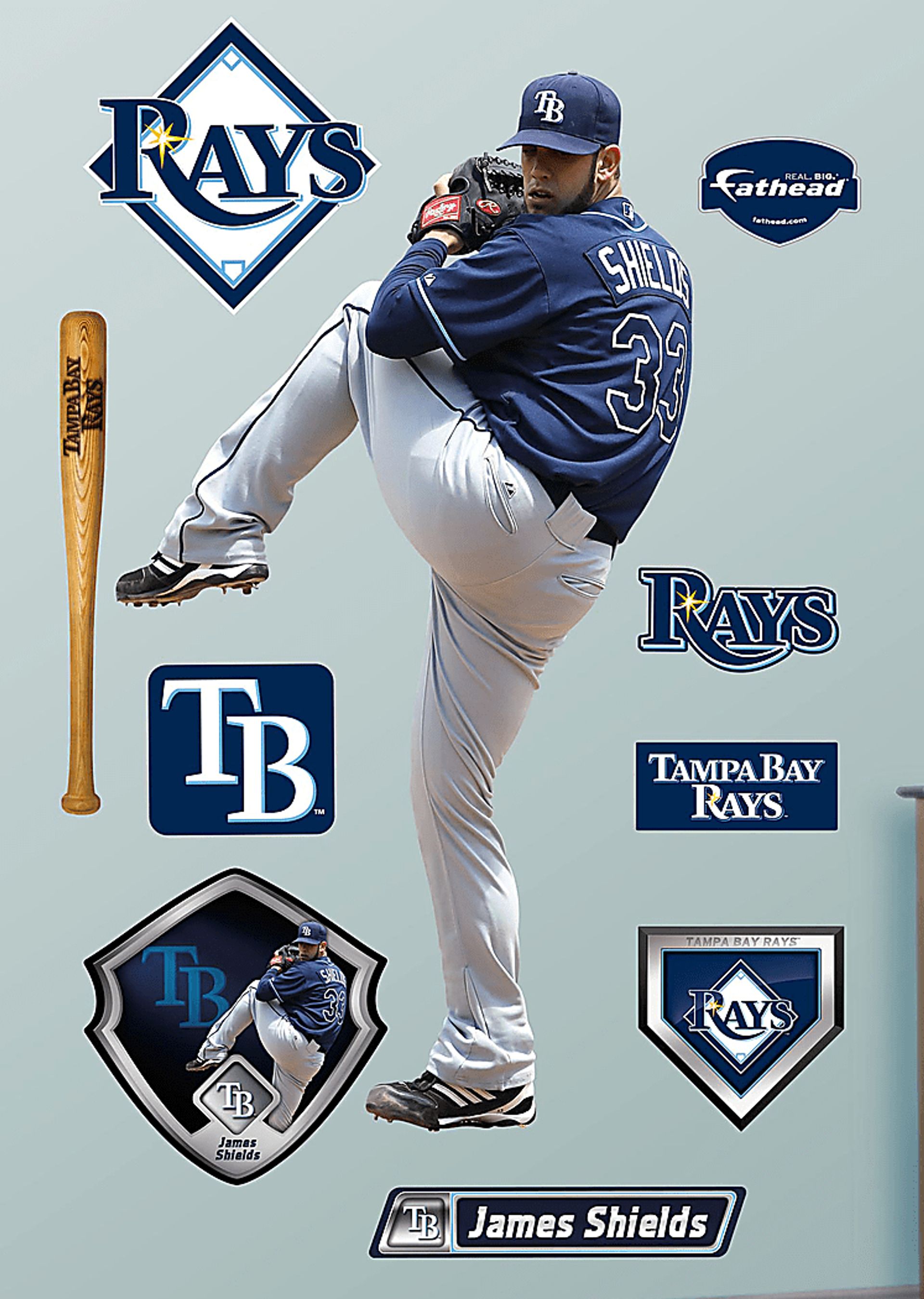 MLB James Shields Fathead Wall Decal - Image 1