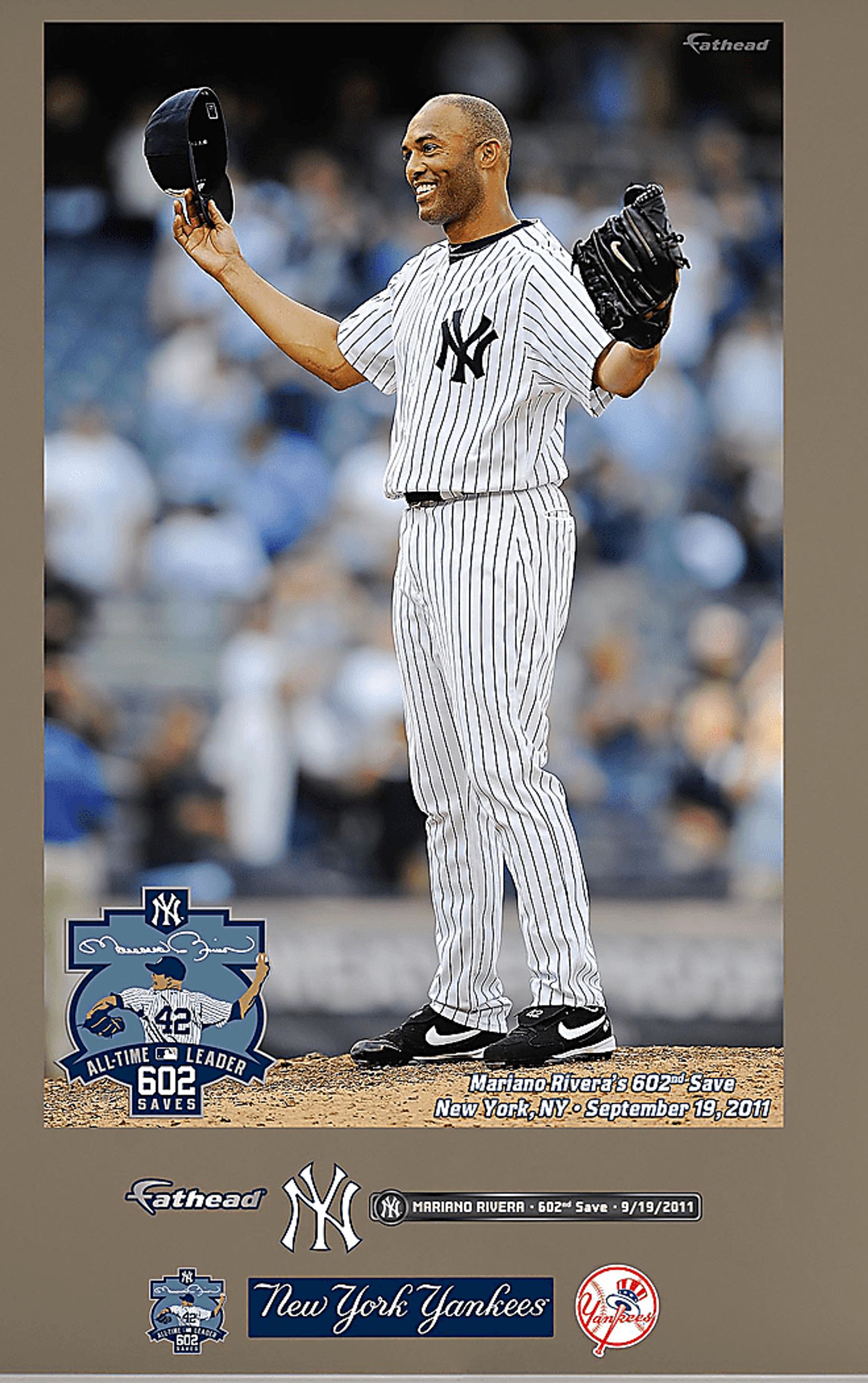 MLB Mariano Rivera 602nd Save Fathead Mural - Image 1