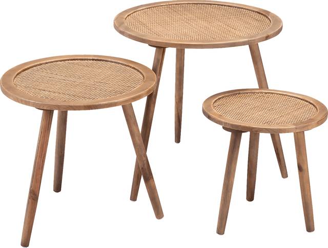 Moccasin Brown Nesting  Table, Set of 3 - Thumbnail - Image 1
