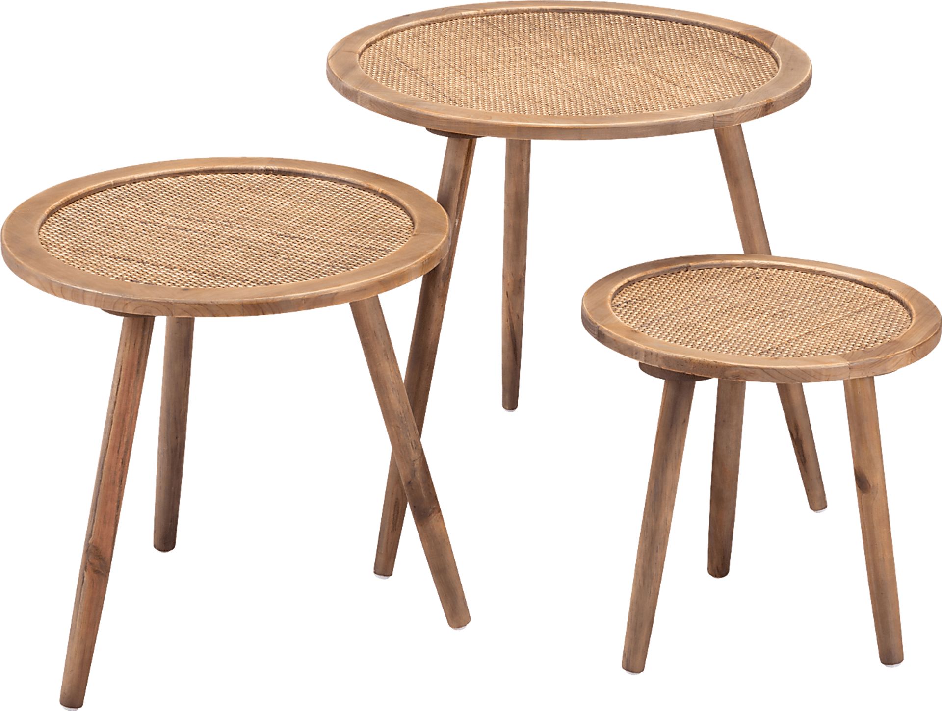Moccasin Brown Nesting  Table, Set of 3 - Image 1