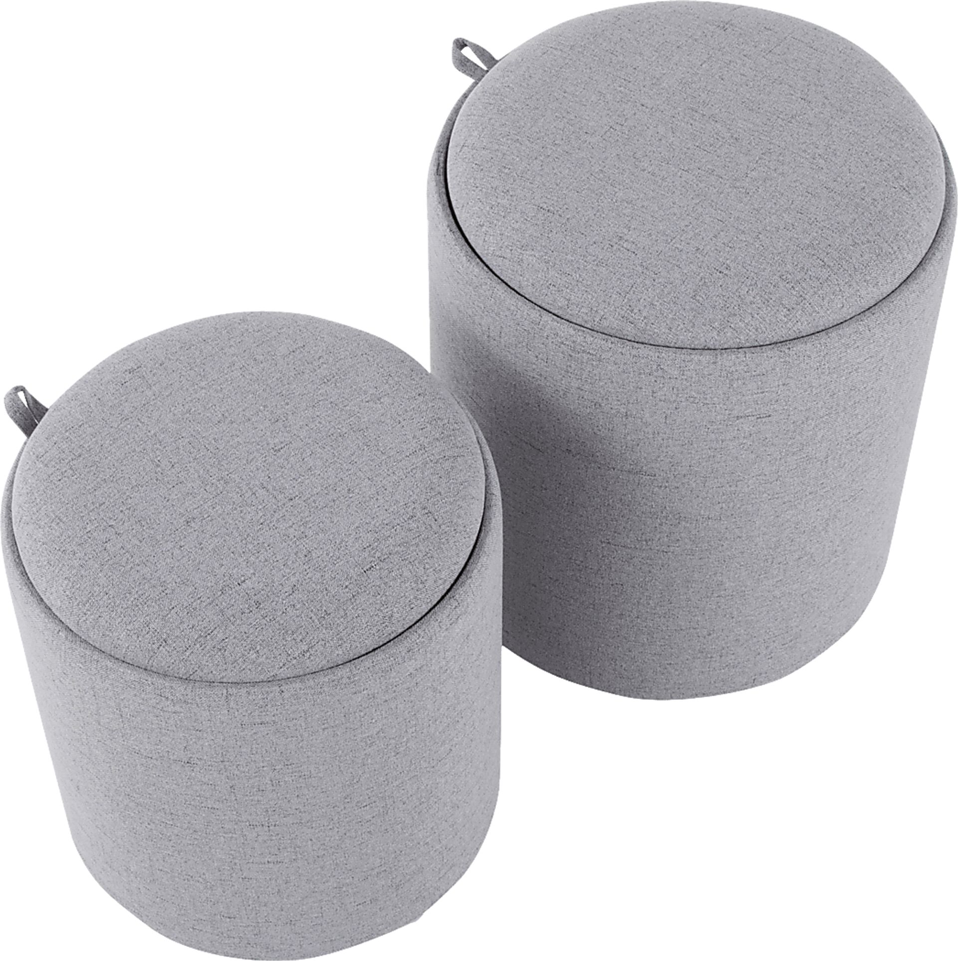 Mockernut Gray Ottoman, Set of 2 - Image 2