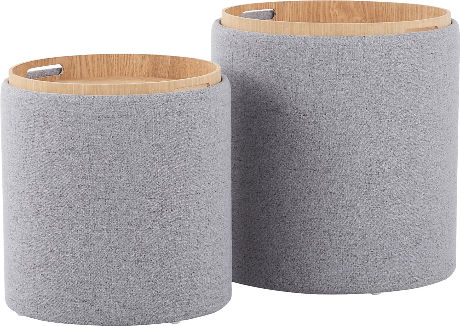 Mockernut Gray Ottoman, Set of 2 - Image 4